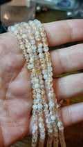 Natural citrine 4mm beads heated