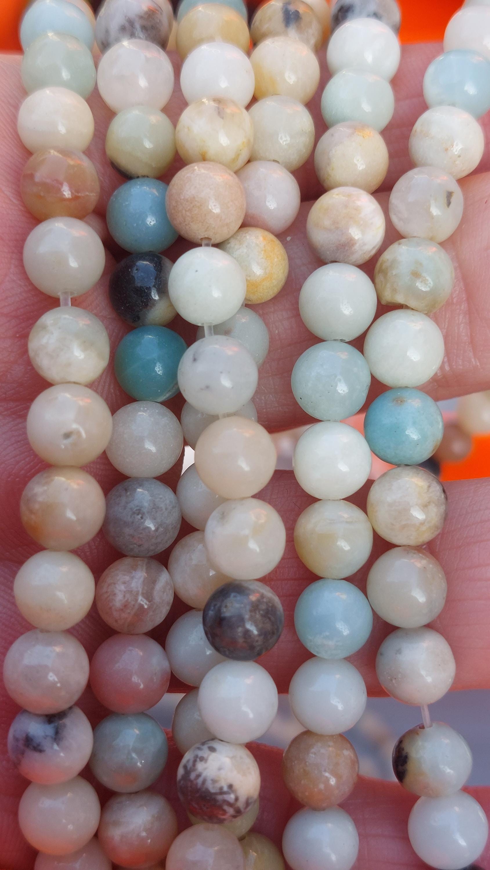 Natural Flower Amazonite beads