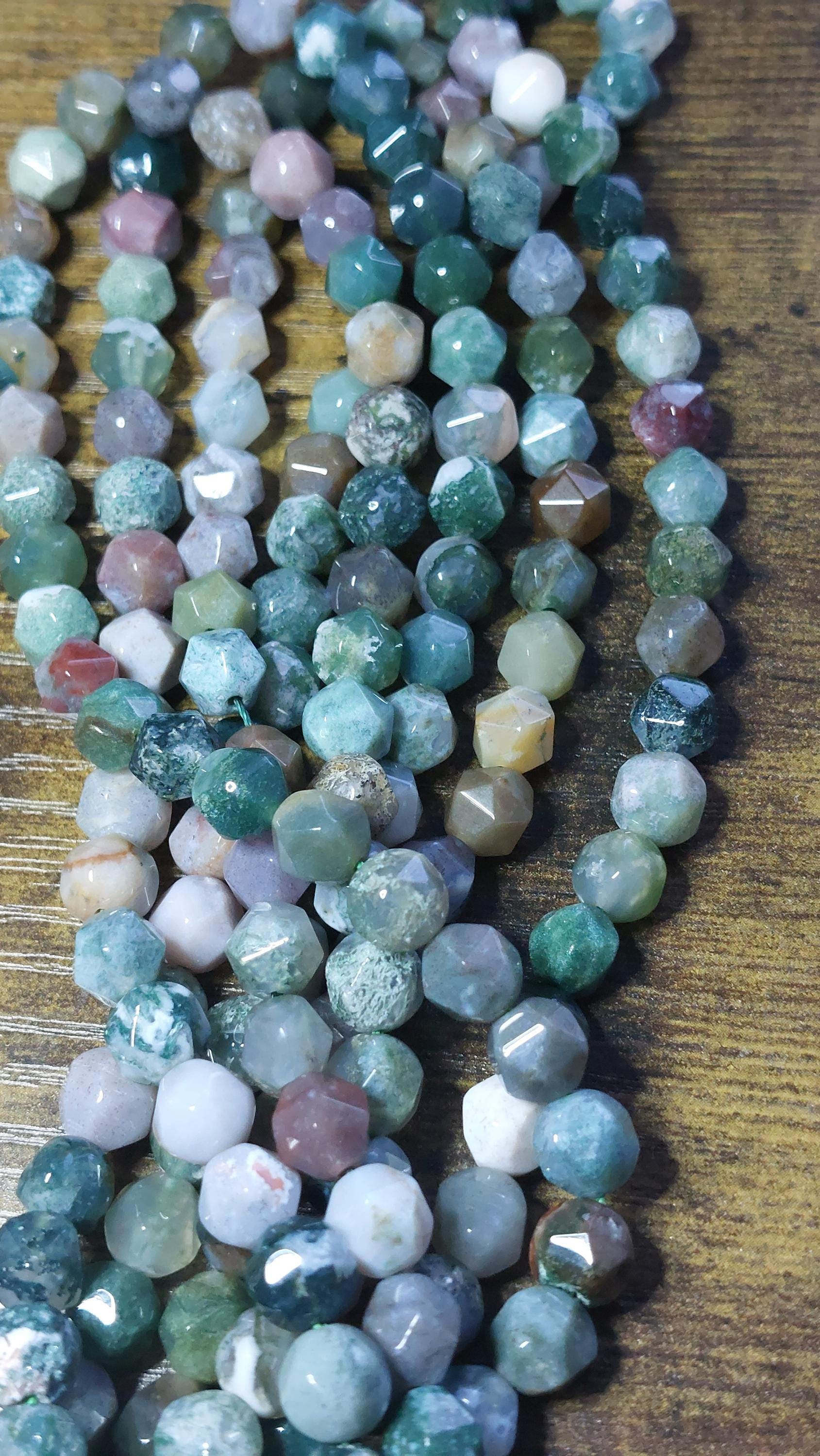Indian Agate Faceted Beads 8mm