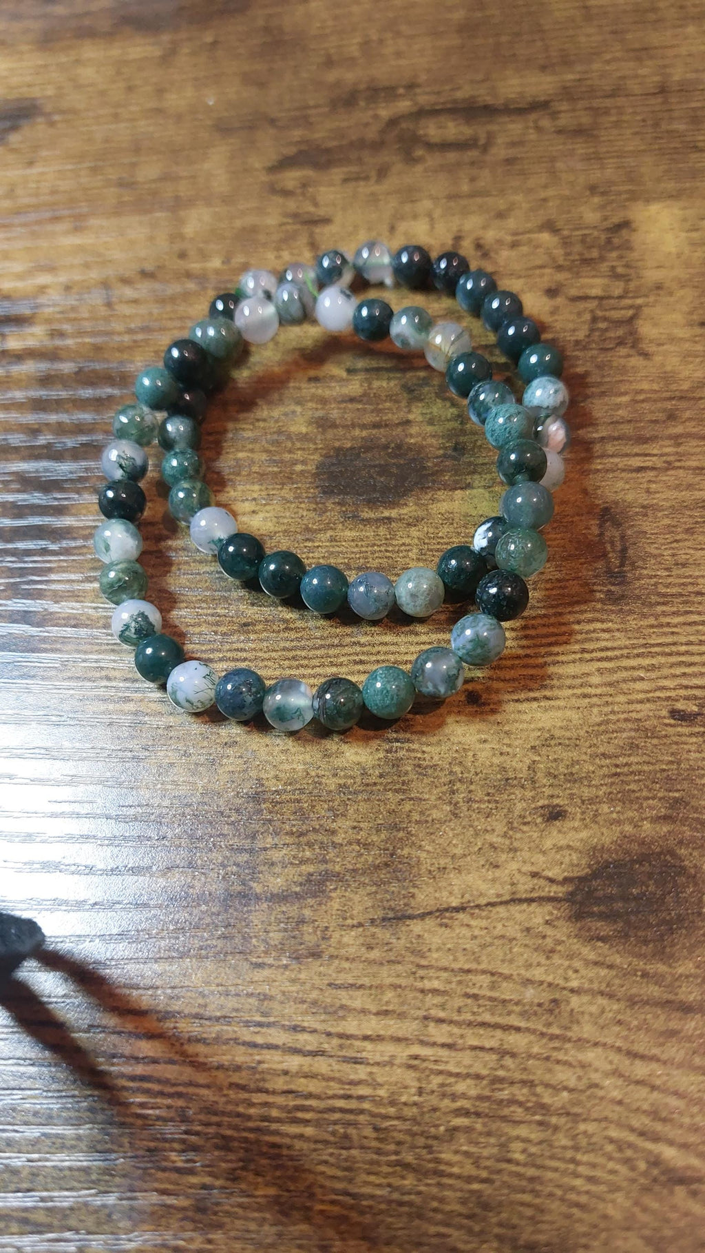 Moss Agate Bracelet 6mm