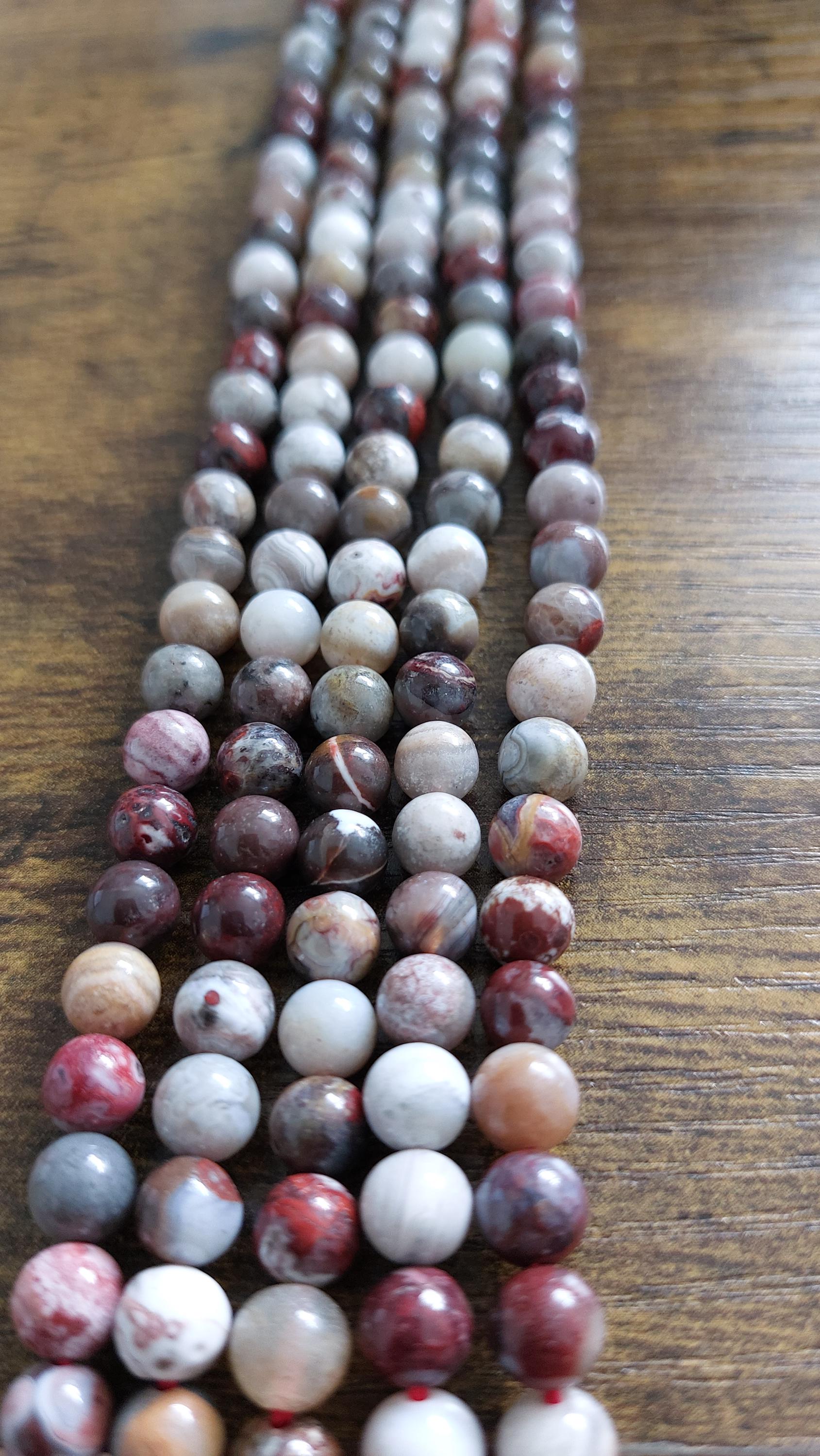 natural mexican agate  beads 6mm