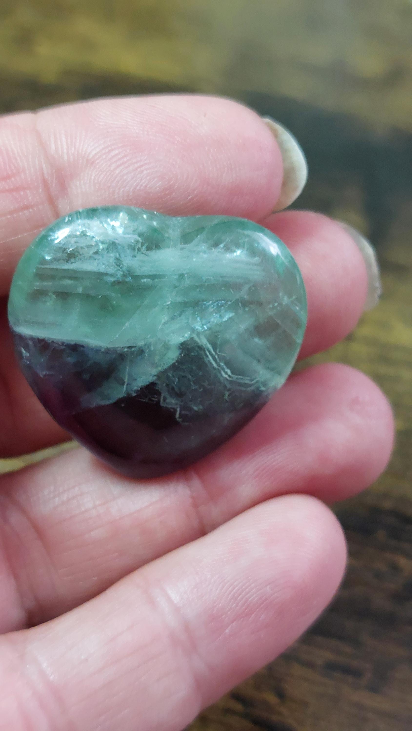 Natural Fluorite Palmstone 30mm