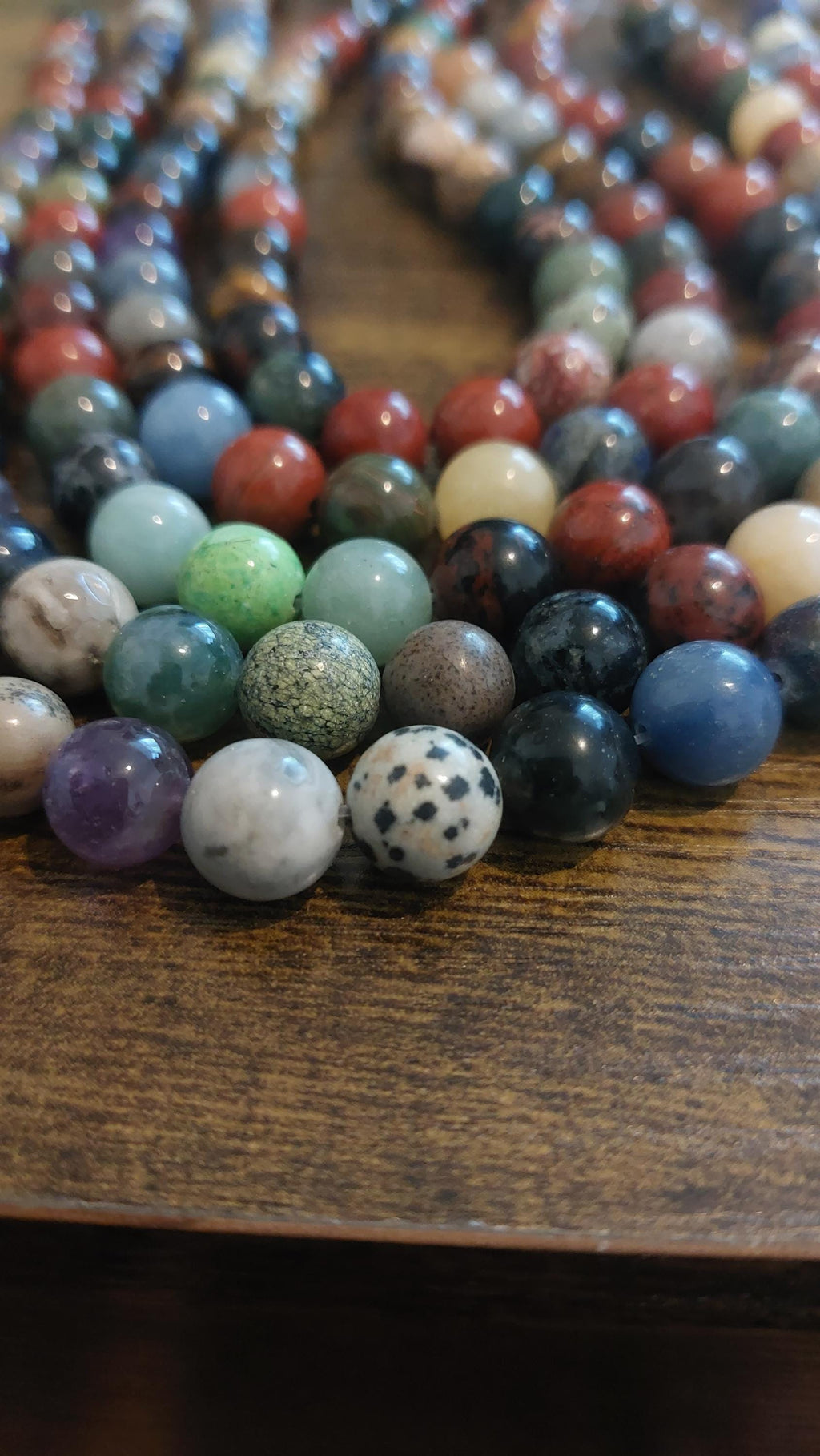 Multistone strand beads 10mm