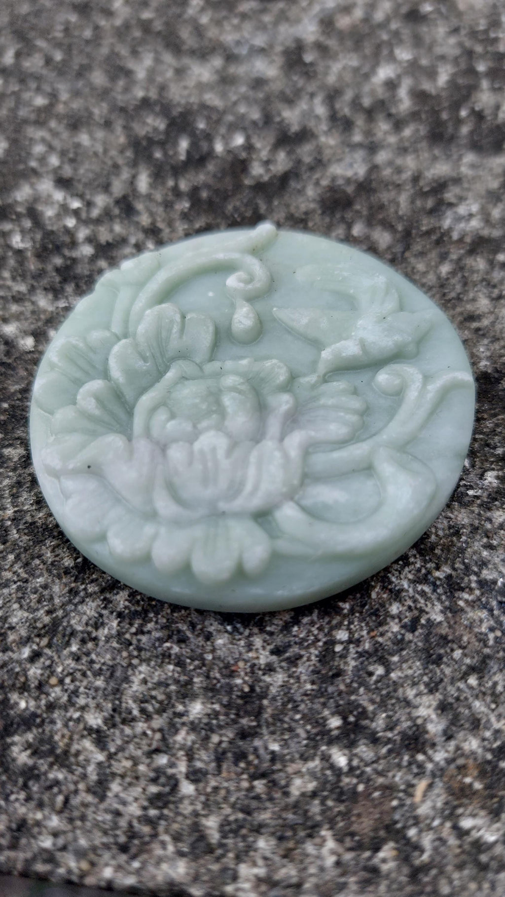 Calcite Carved Flower Pendant