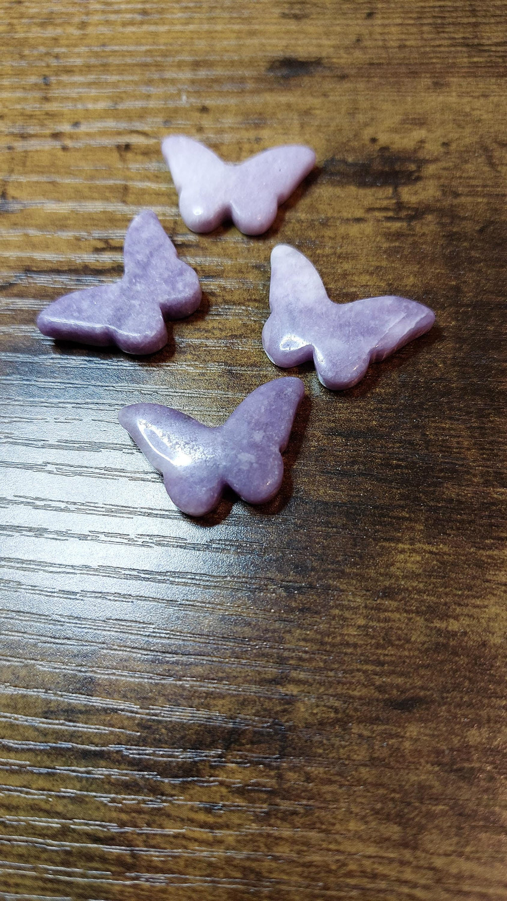 natural Lepidolite butterfly pendant/charm