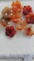 Natural agate pendants carved flower 22-25mm