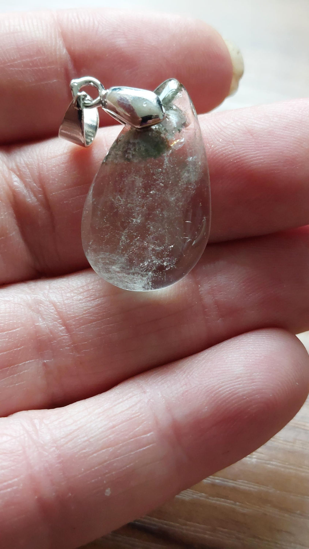Natural Lodolite Quartz Pendants