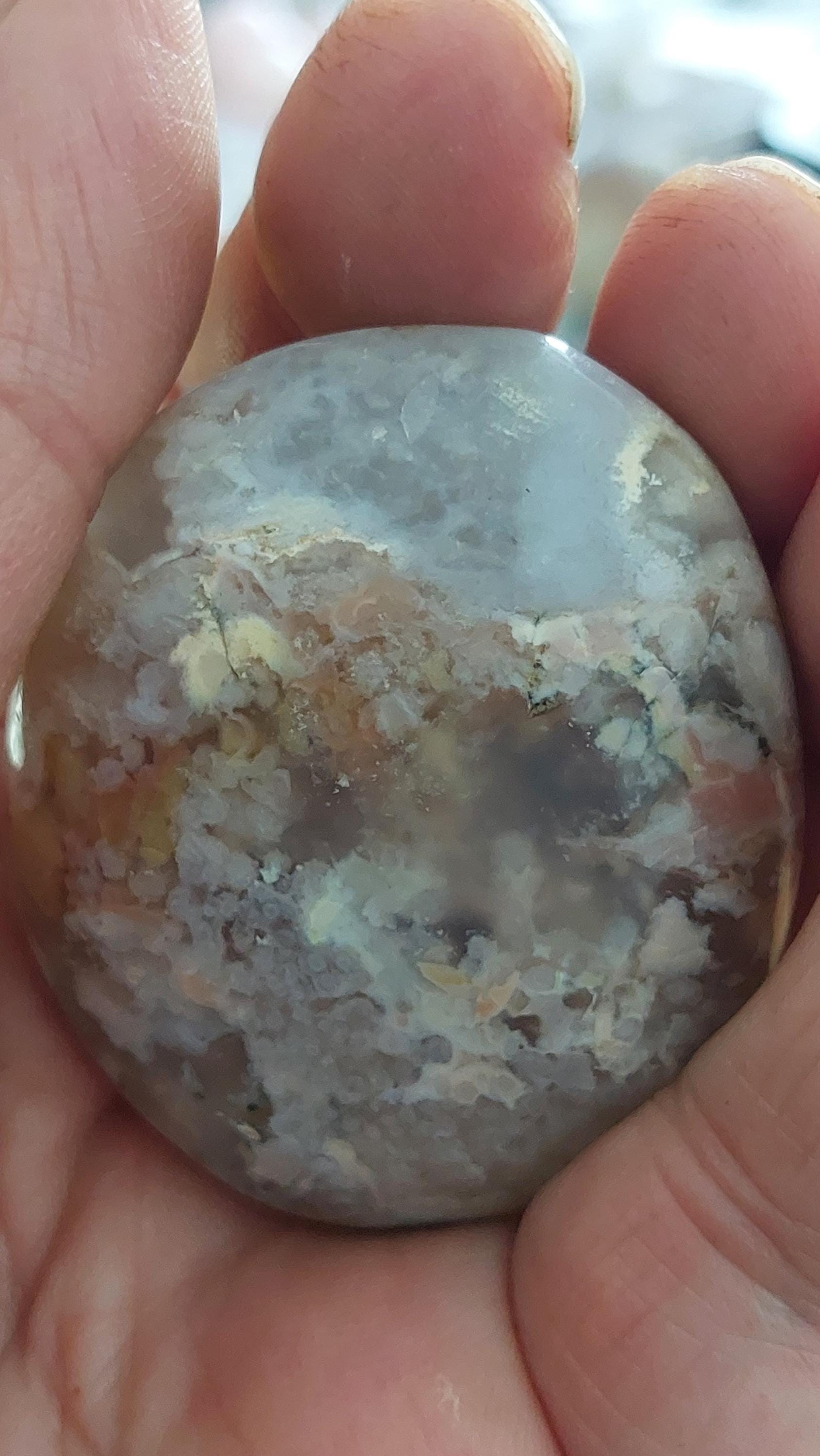 natural flower agate Palmstone