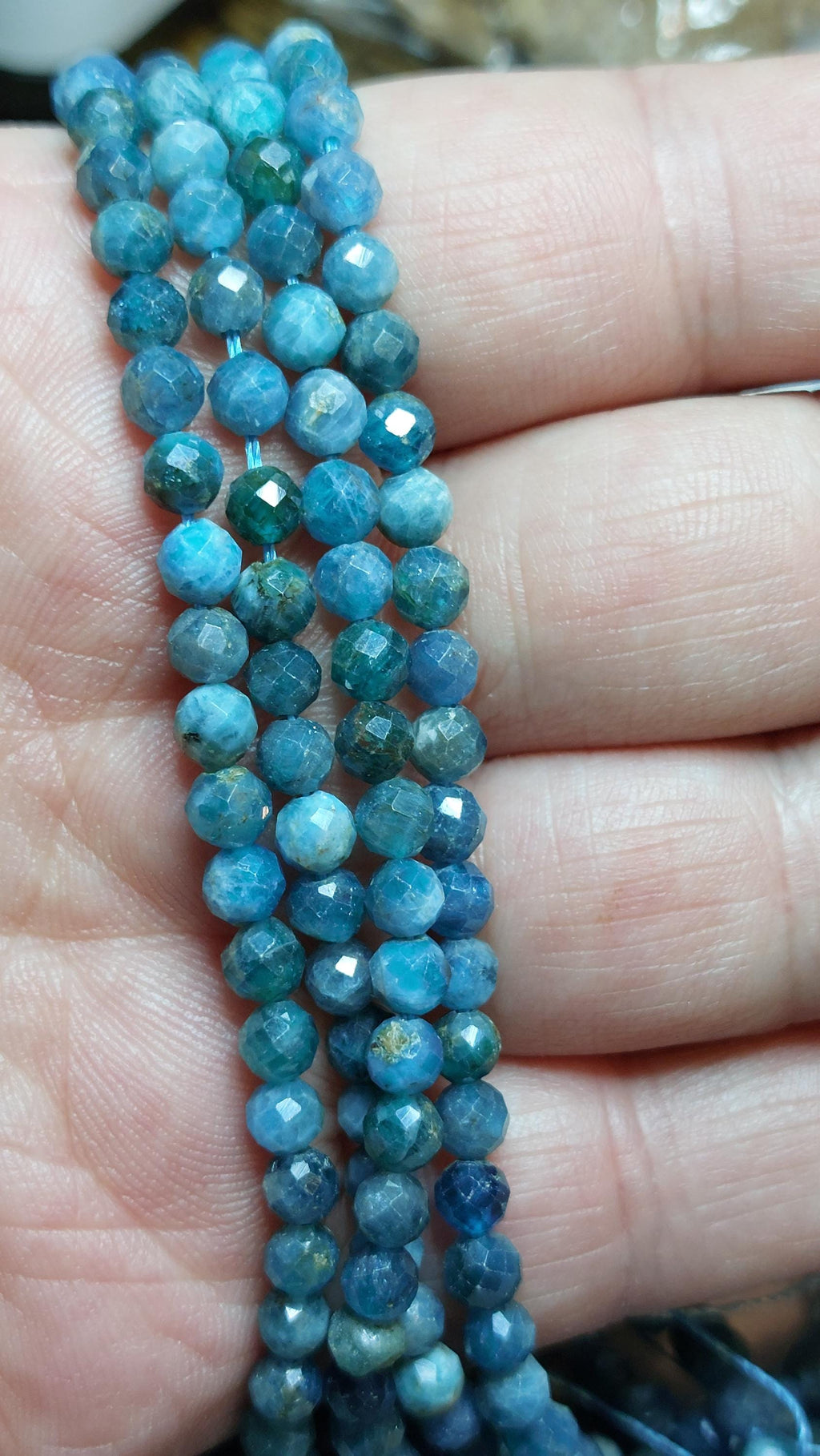apatite beads 5mm faceted