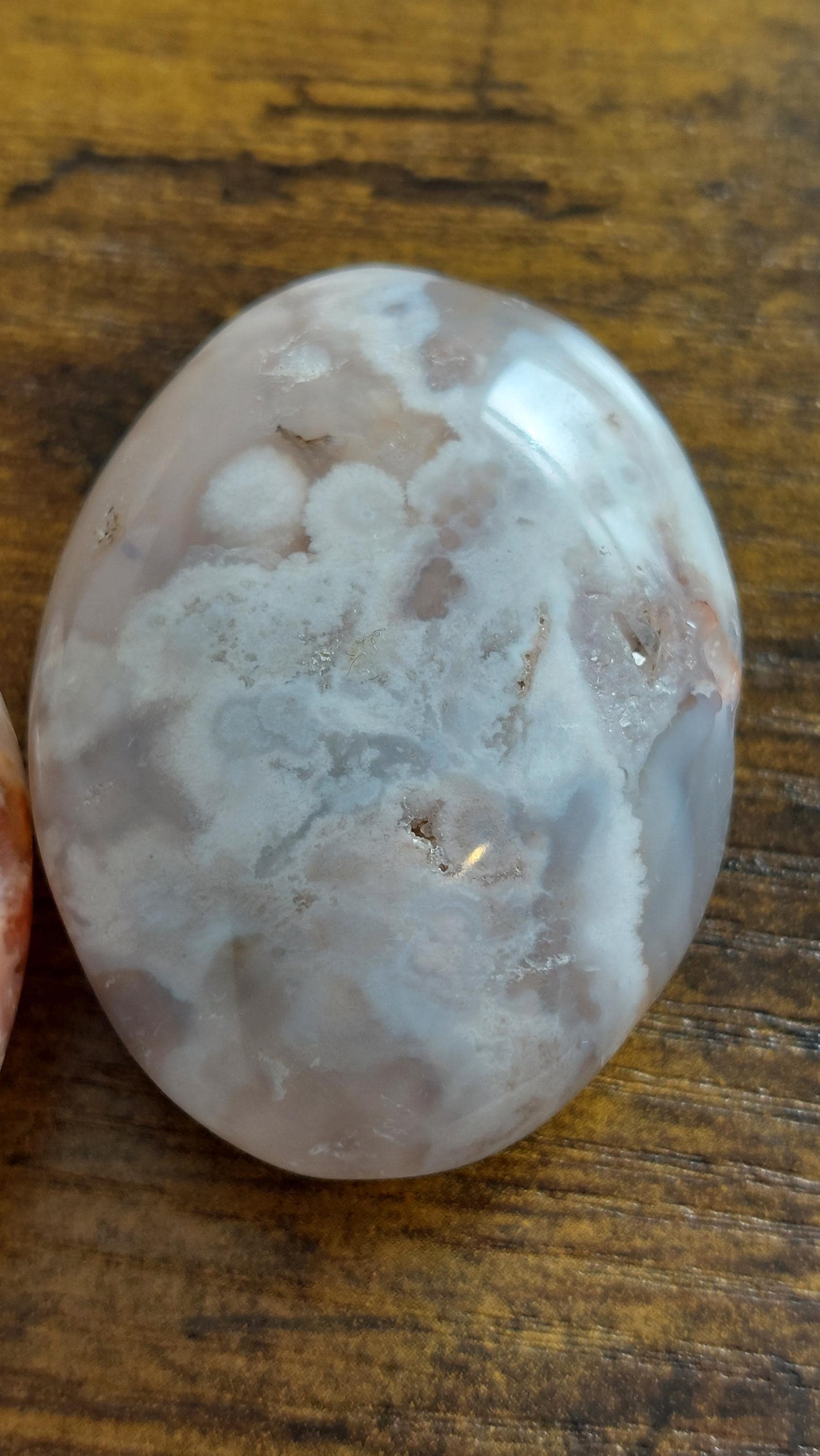 natural flower agate Palmstone