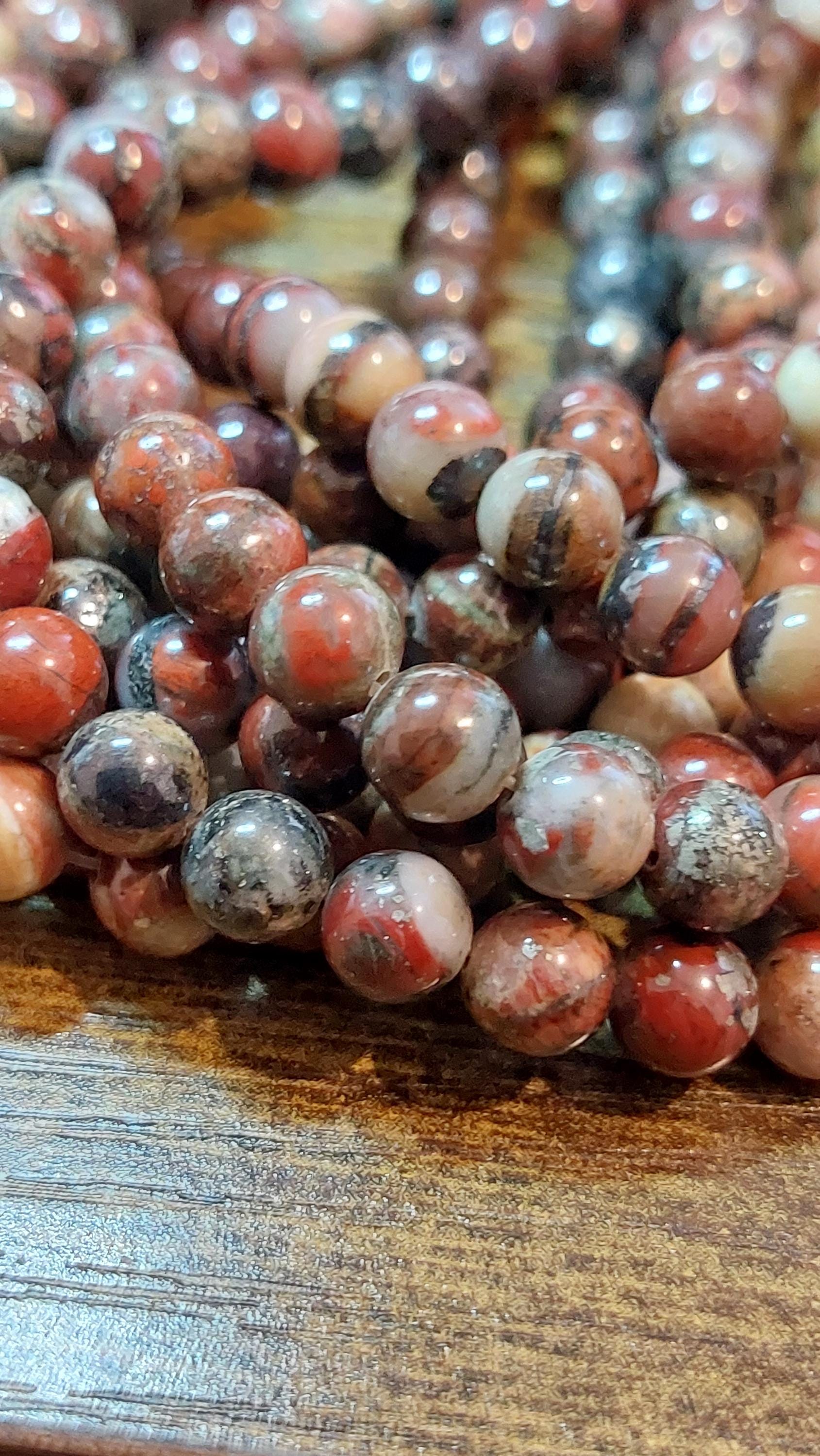 brecciated jasper 6mm beads