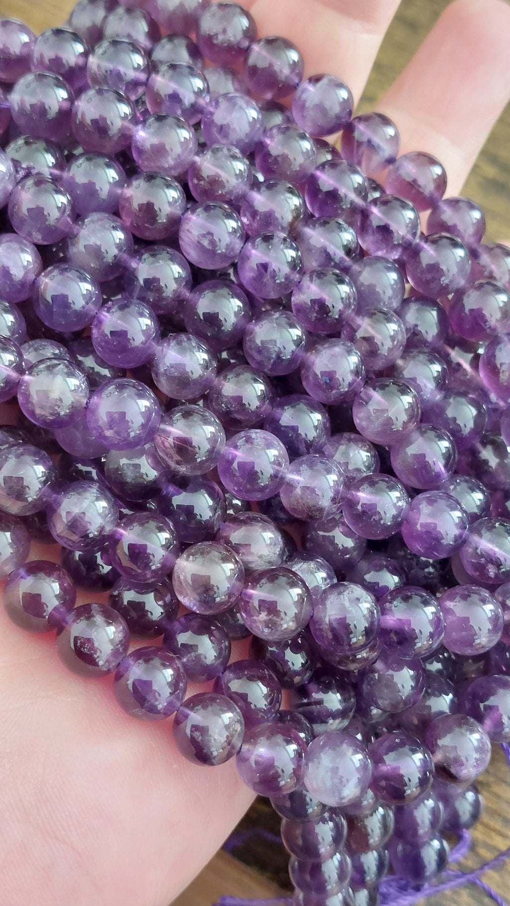 Amethyst Round Beads – 8mm