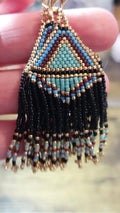 Handmade Long Earrings made with Japanese Seed Beads