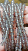 natural grey agate beads 6mm