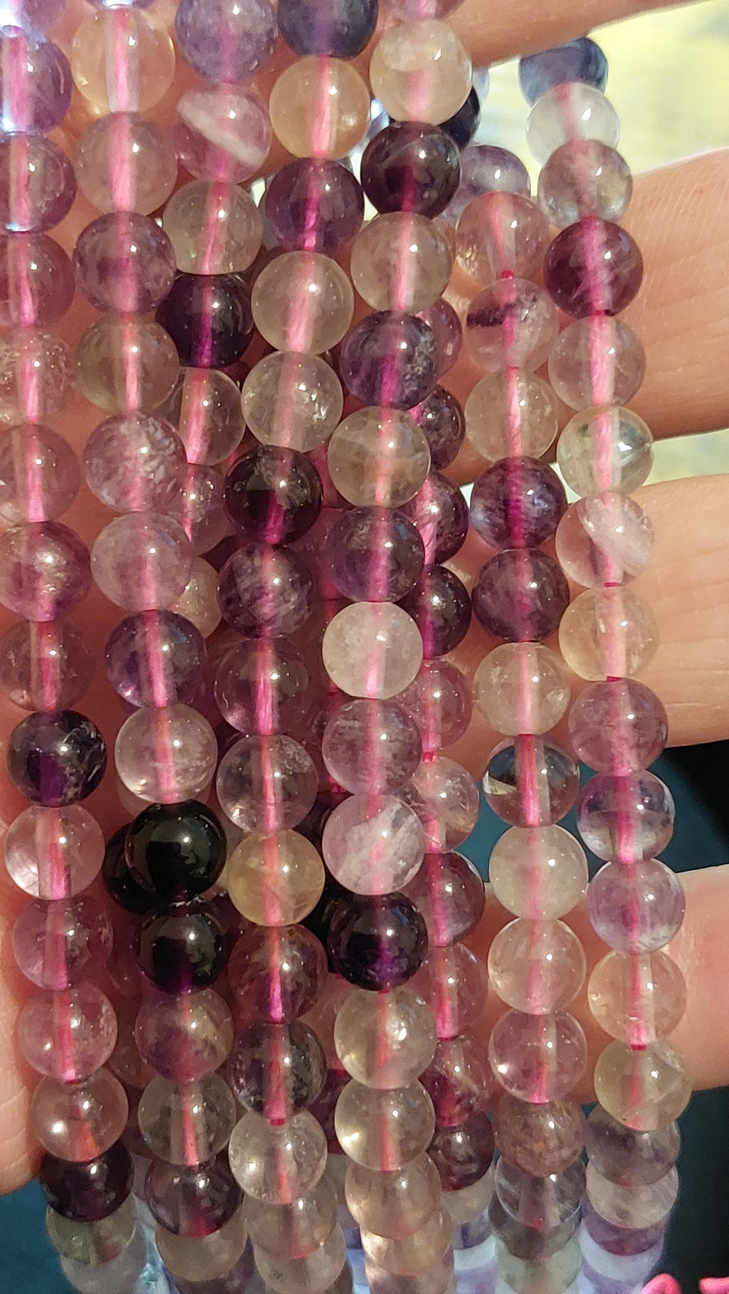 Natural Fluorite Beads 6mm