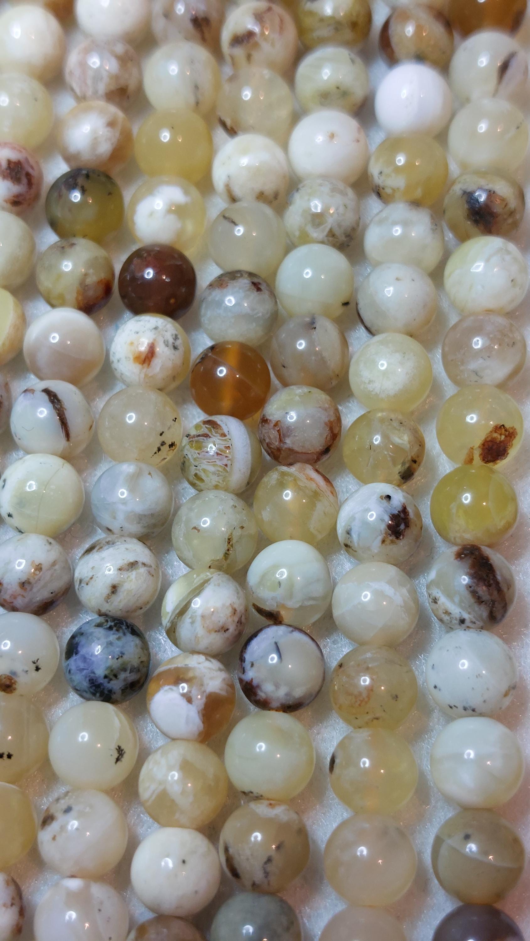 natural yellow Opal beads 6mm