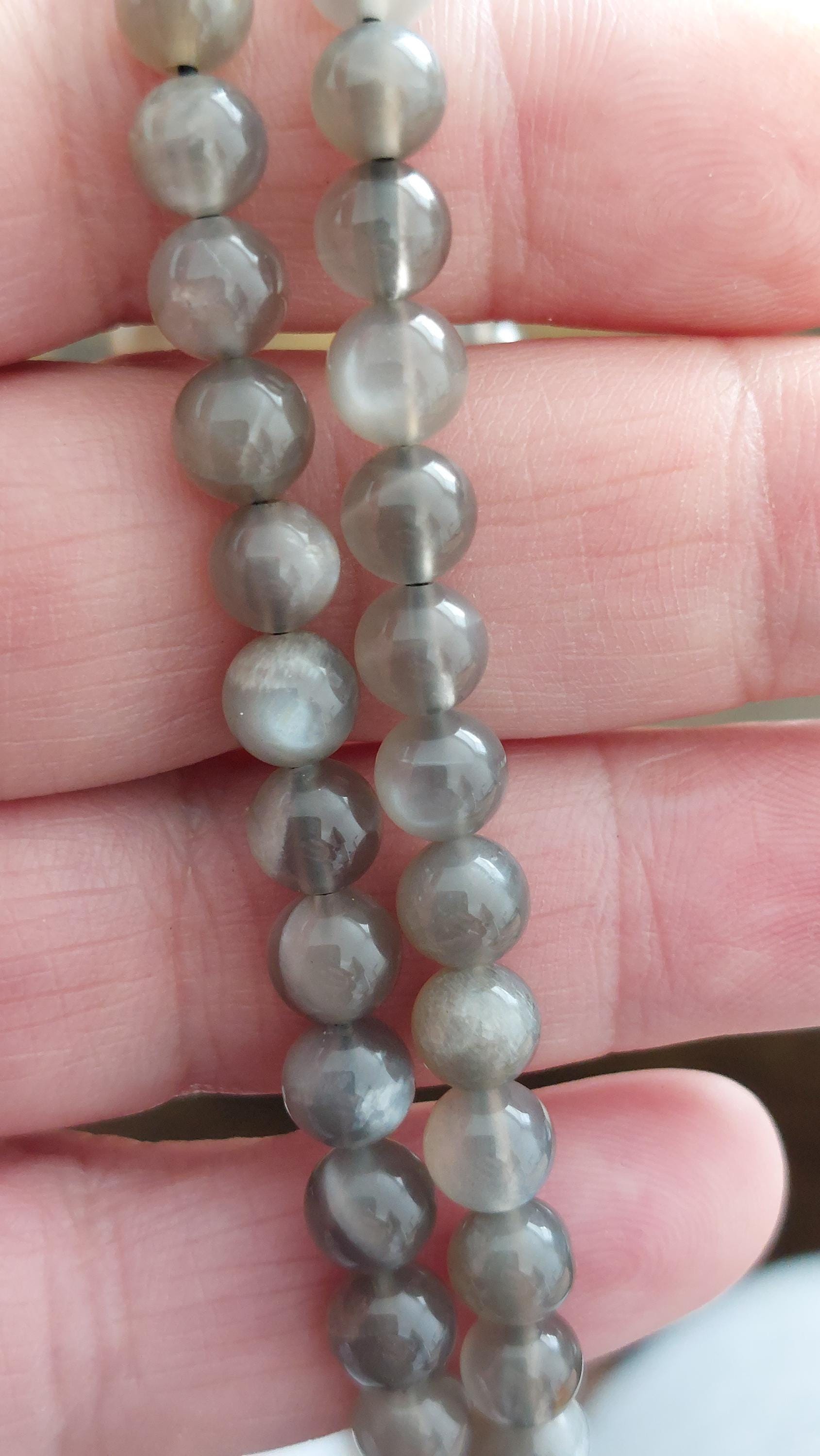 grey moonstone beads 6-7mm