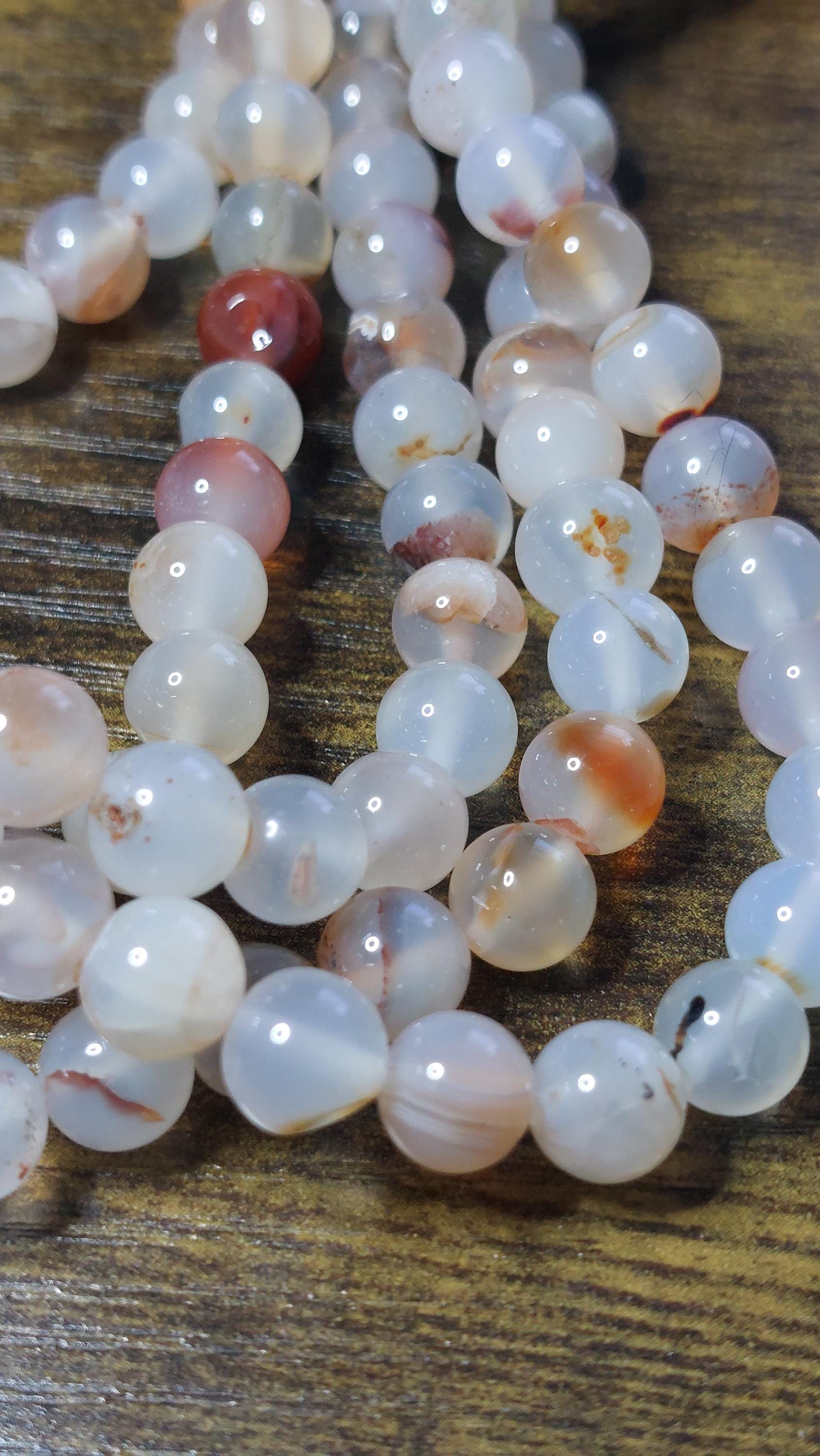 dendritic agate 8mm beads