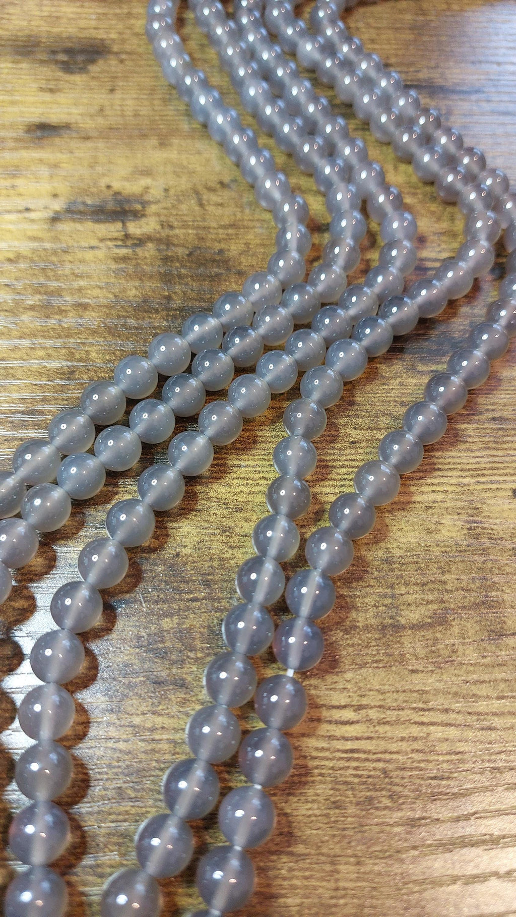 natural grey agate beads 8mm