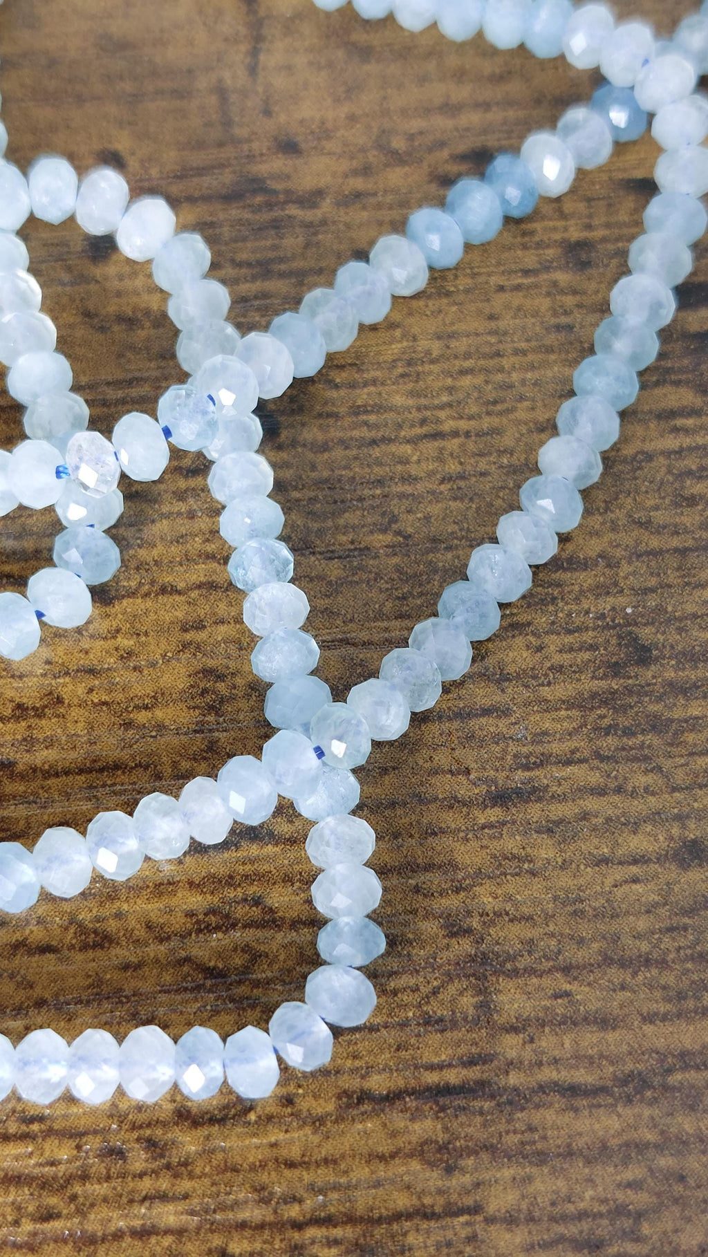 natural aquamarine Rondelle beads 4x3mm
