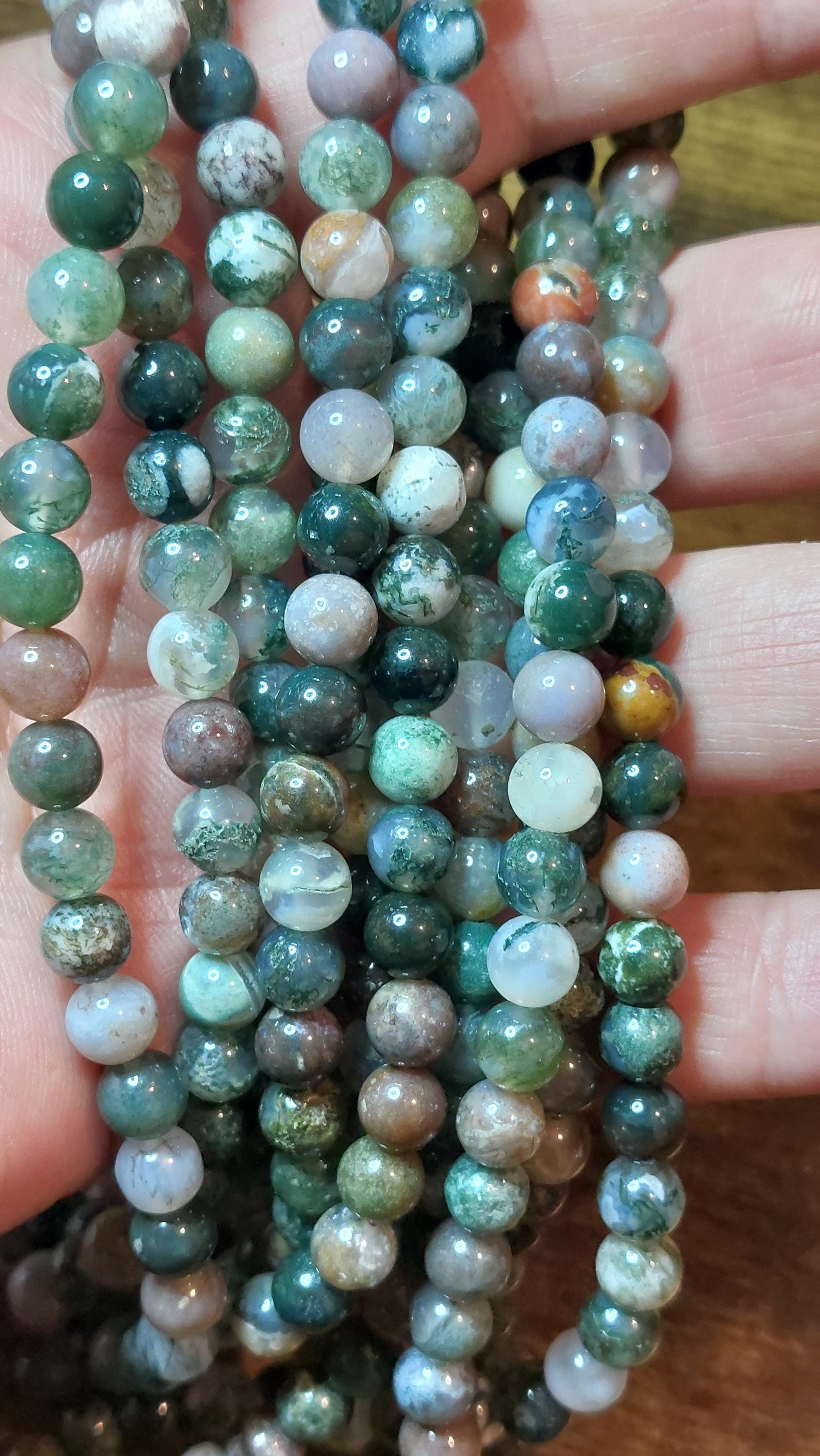 Natural Indian Agate Beads 6mm