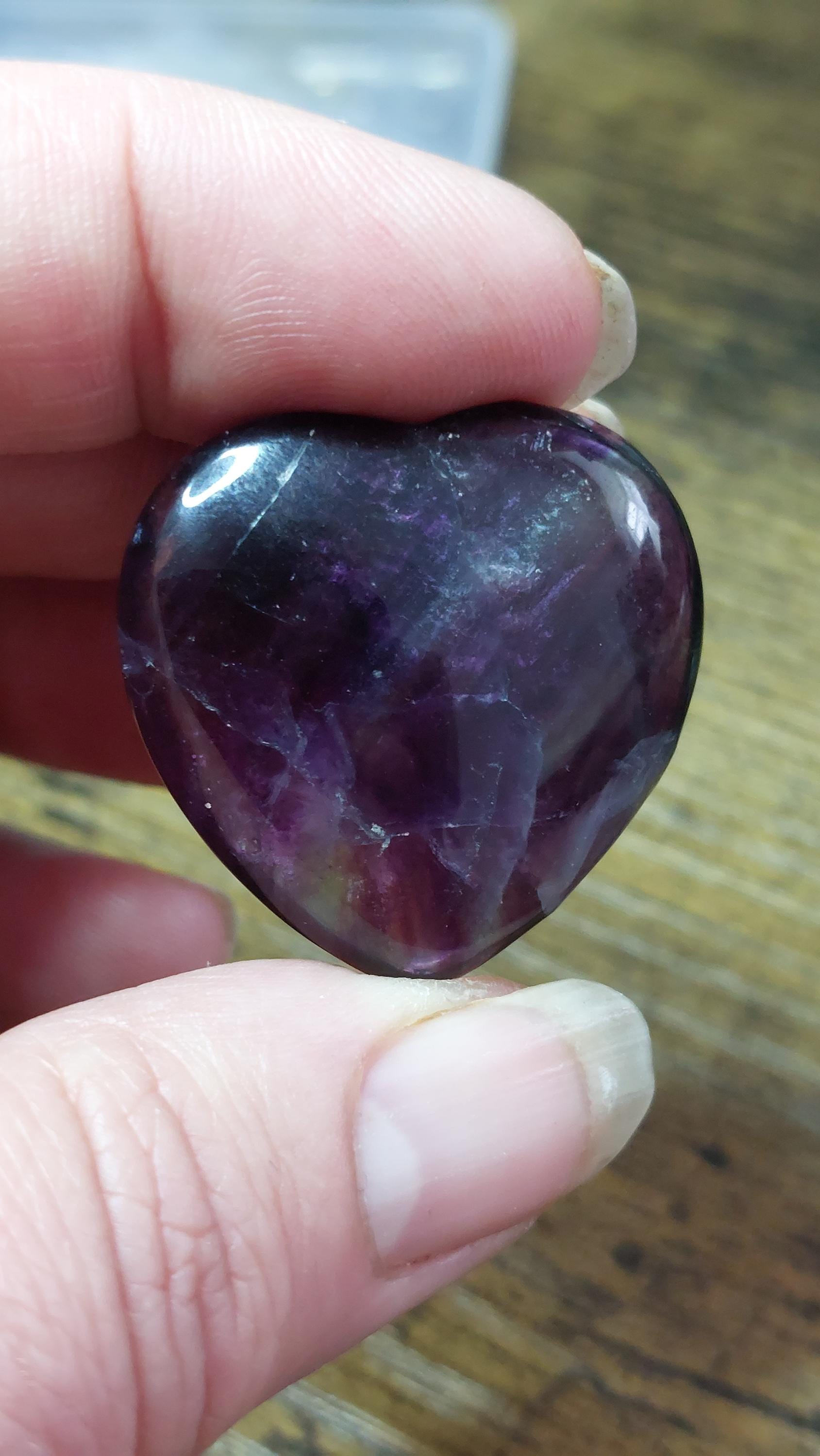 Natural Fluorite Palmstone 30mm