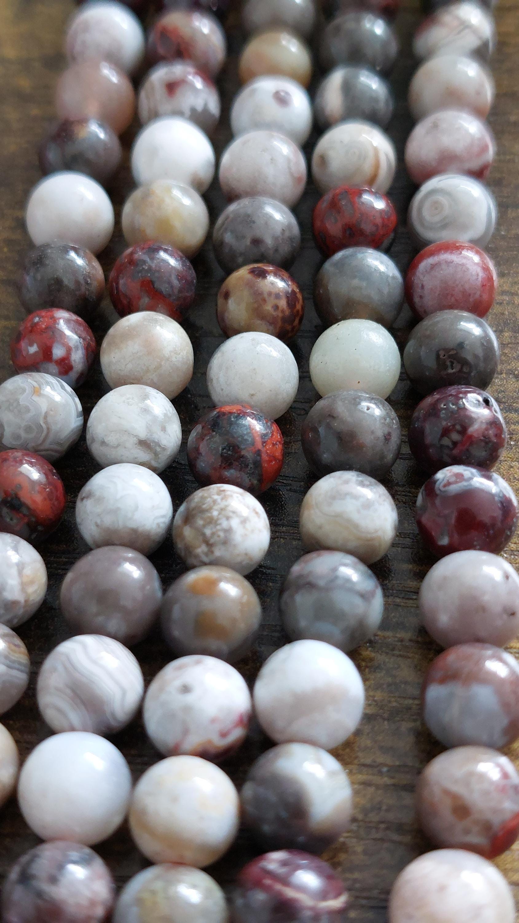 natural mexican agate  beads 6mm