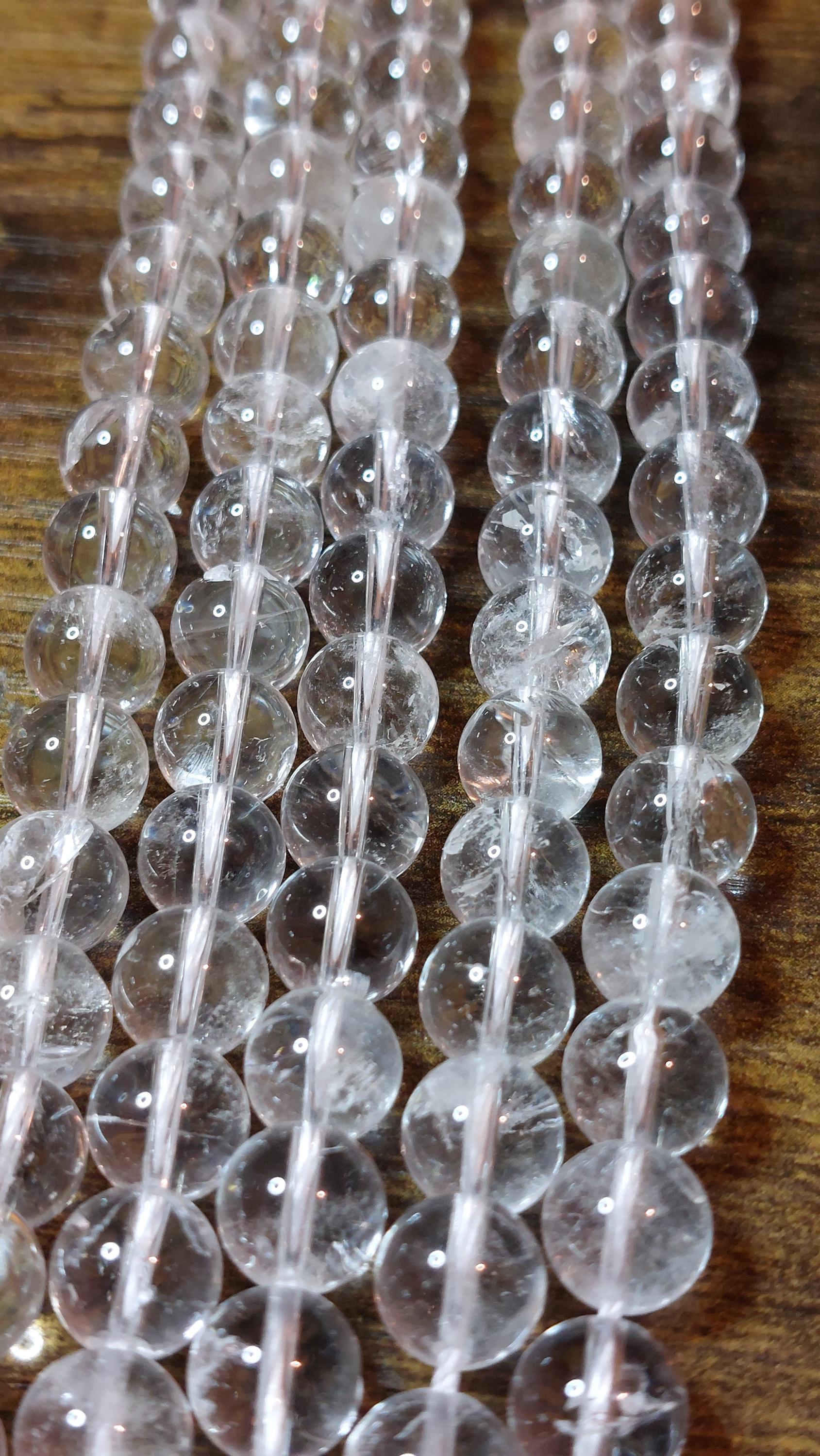 natural quartz crystal 9.5mm beads