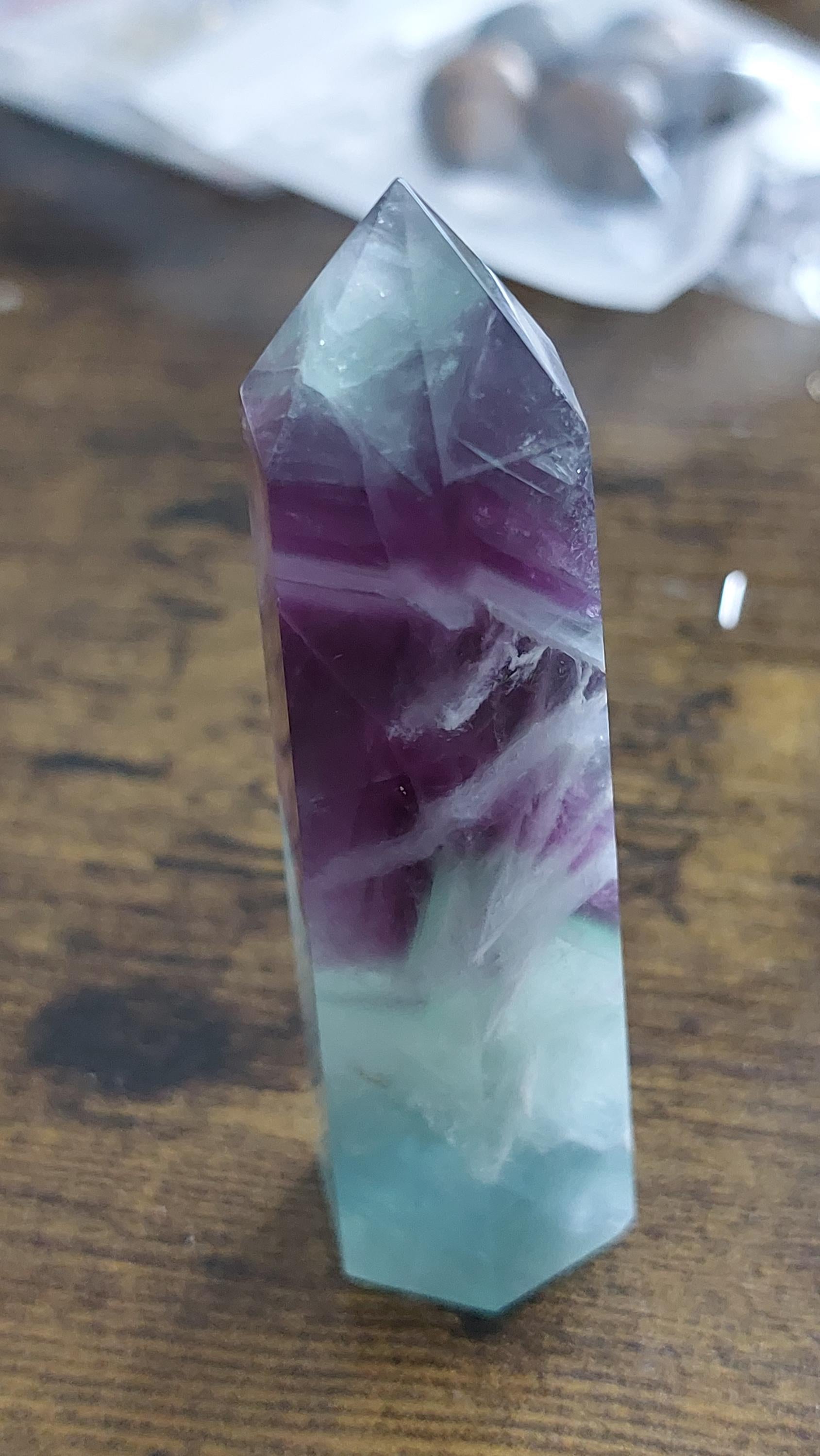 Natural Fluorite Crystal Tower 75-80mm