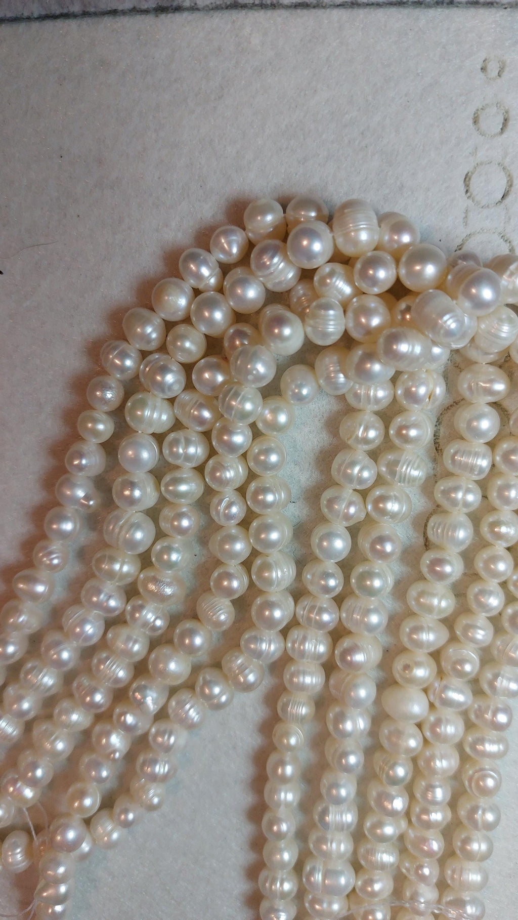 6-7mm natural fresh water pearls  beads, 14 inch strand