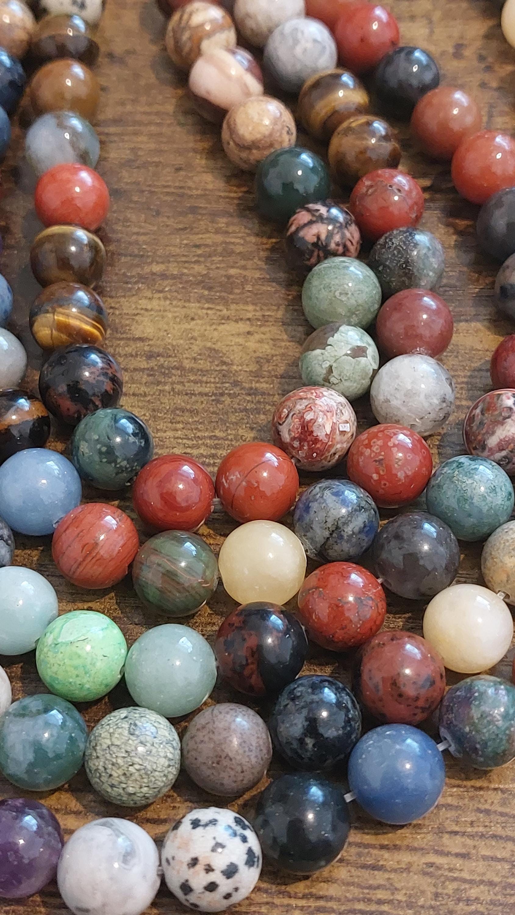 Multistone strand beads 10mm