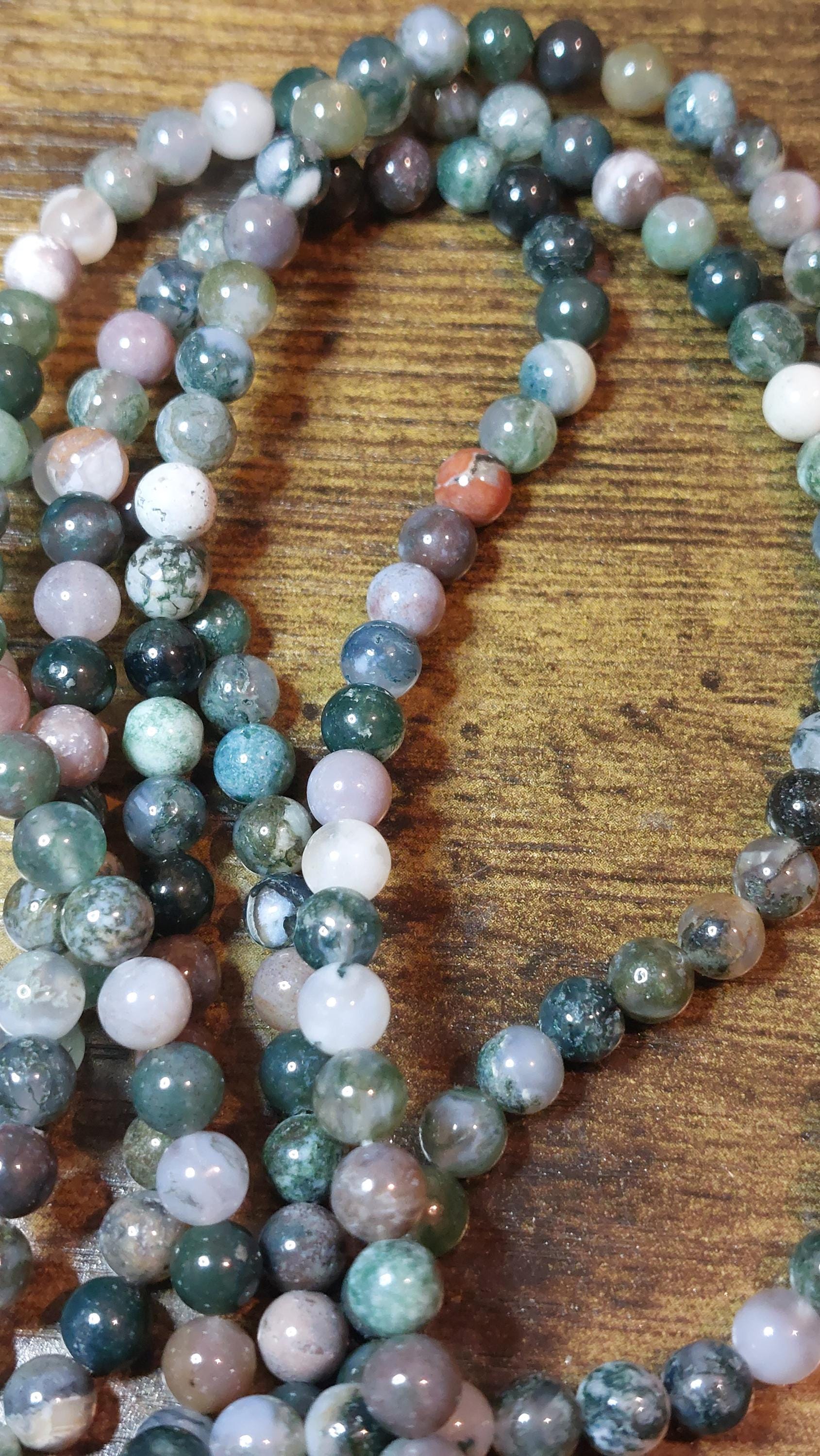 Natural Indian Agate Beads 6mm