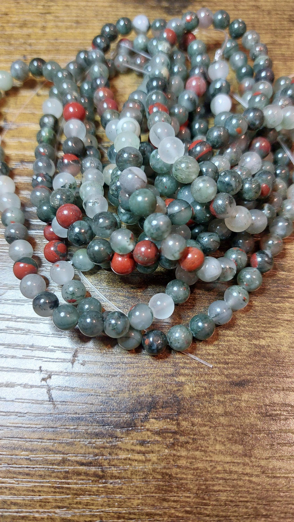 natural Bloodstone beads 6mm