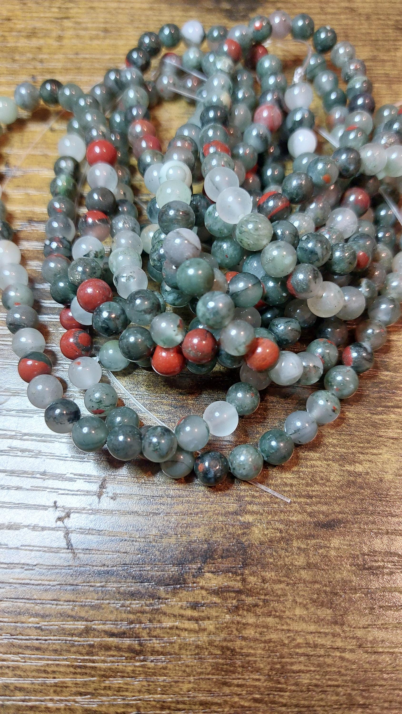 natural Bloodstone beads 6mm