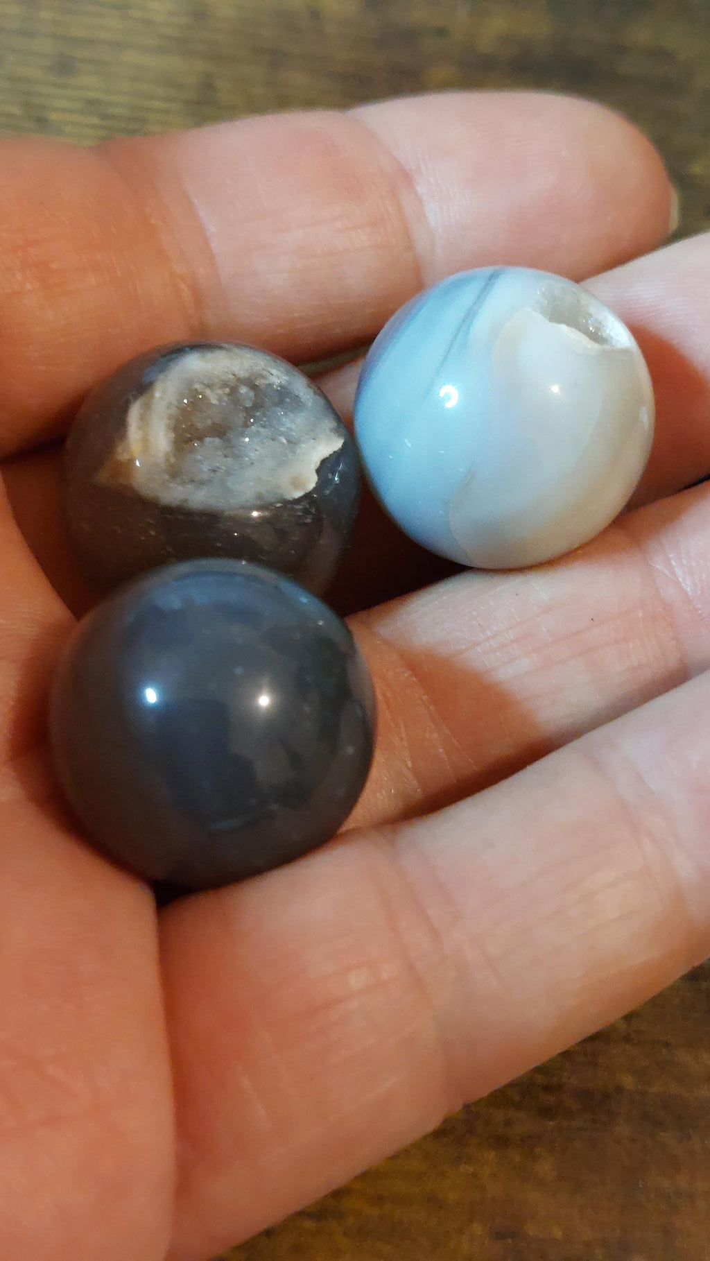 Natural druzy agate 20mm