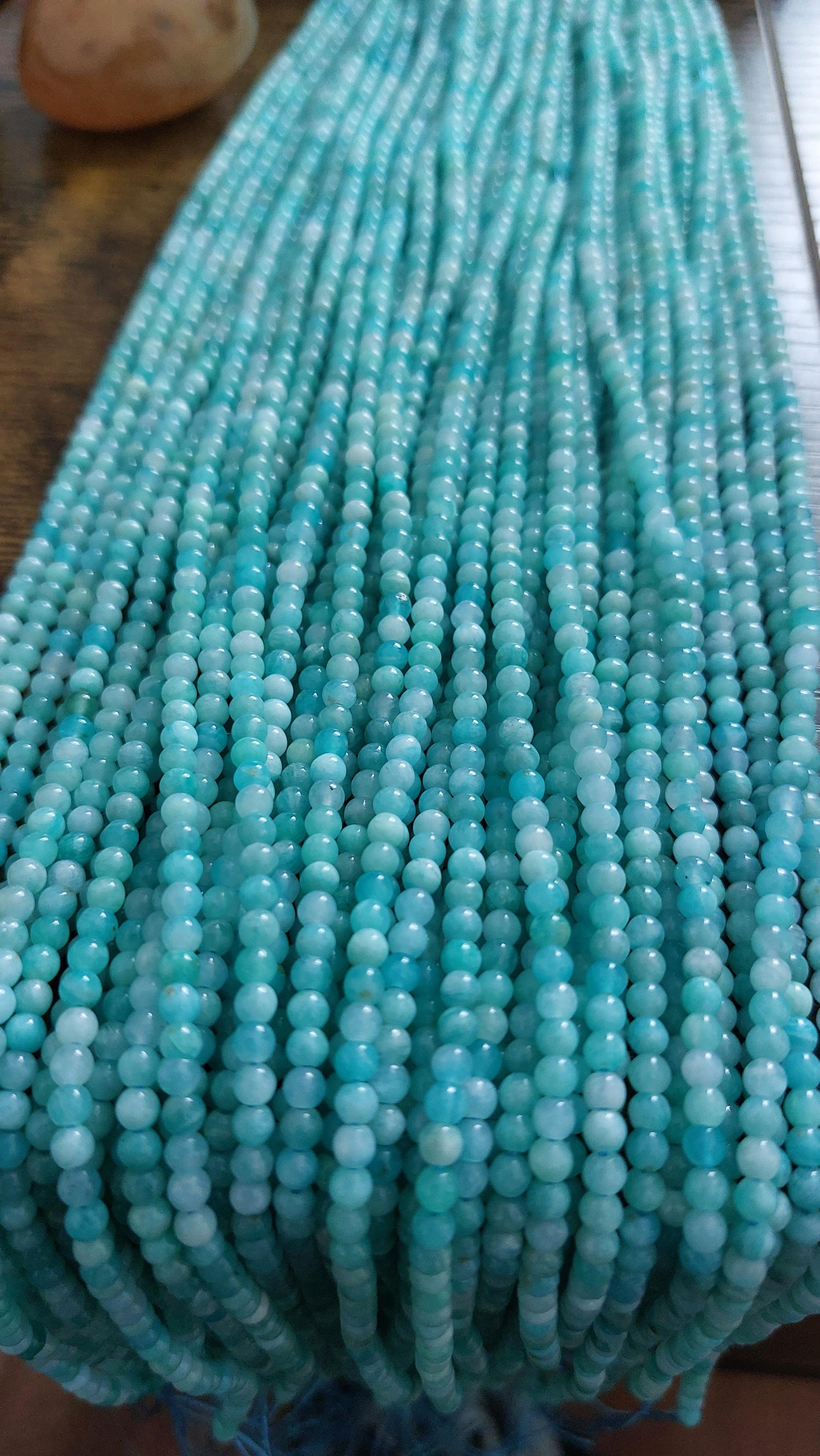 Natural Amazonite Beads 3.5mm