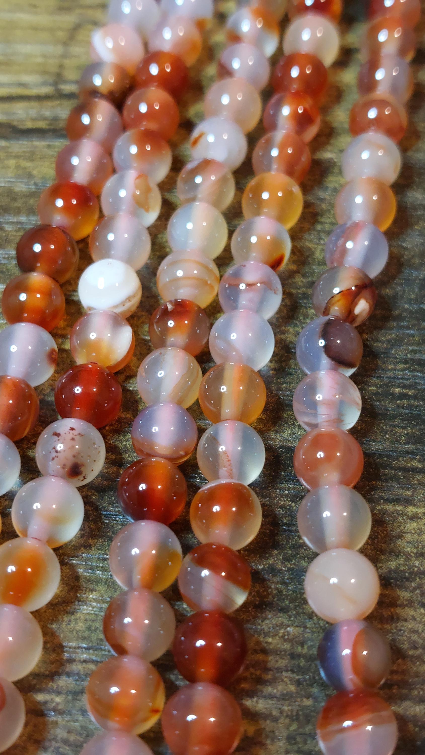 natural Sardonyx 6mm besds