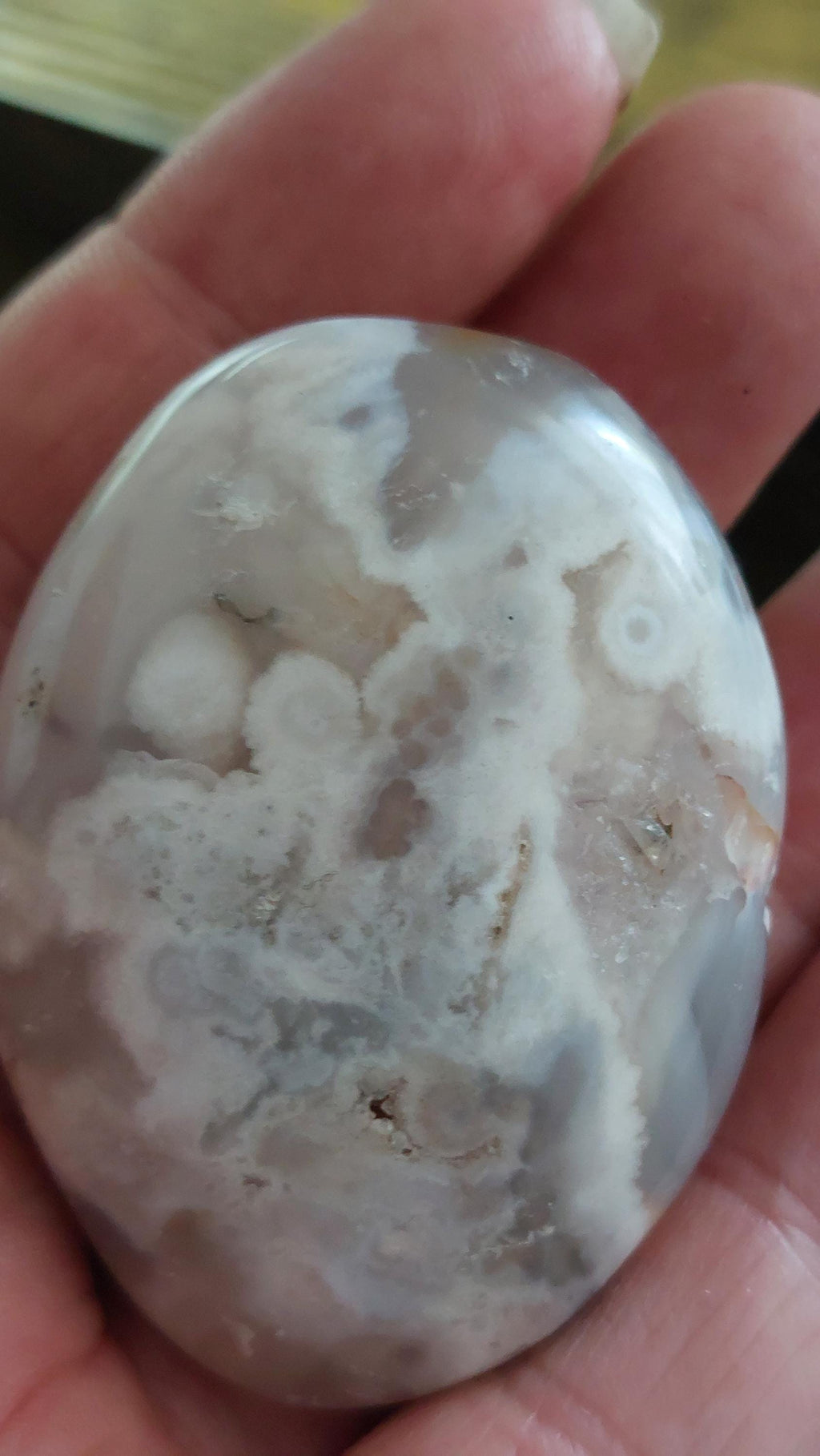 natural flower agate Palmstone