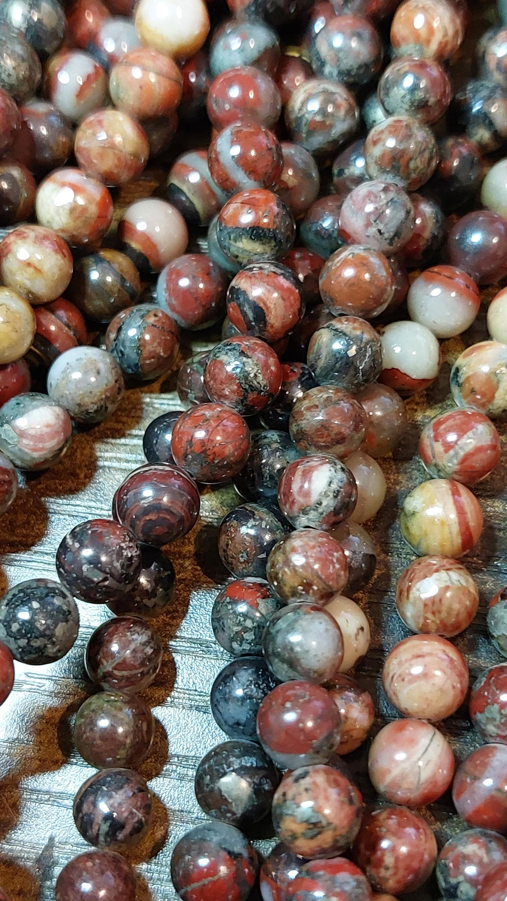 brecciated jasper 6mm beads