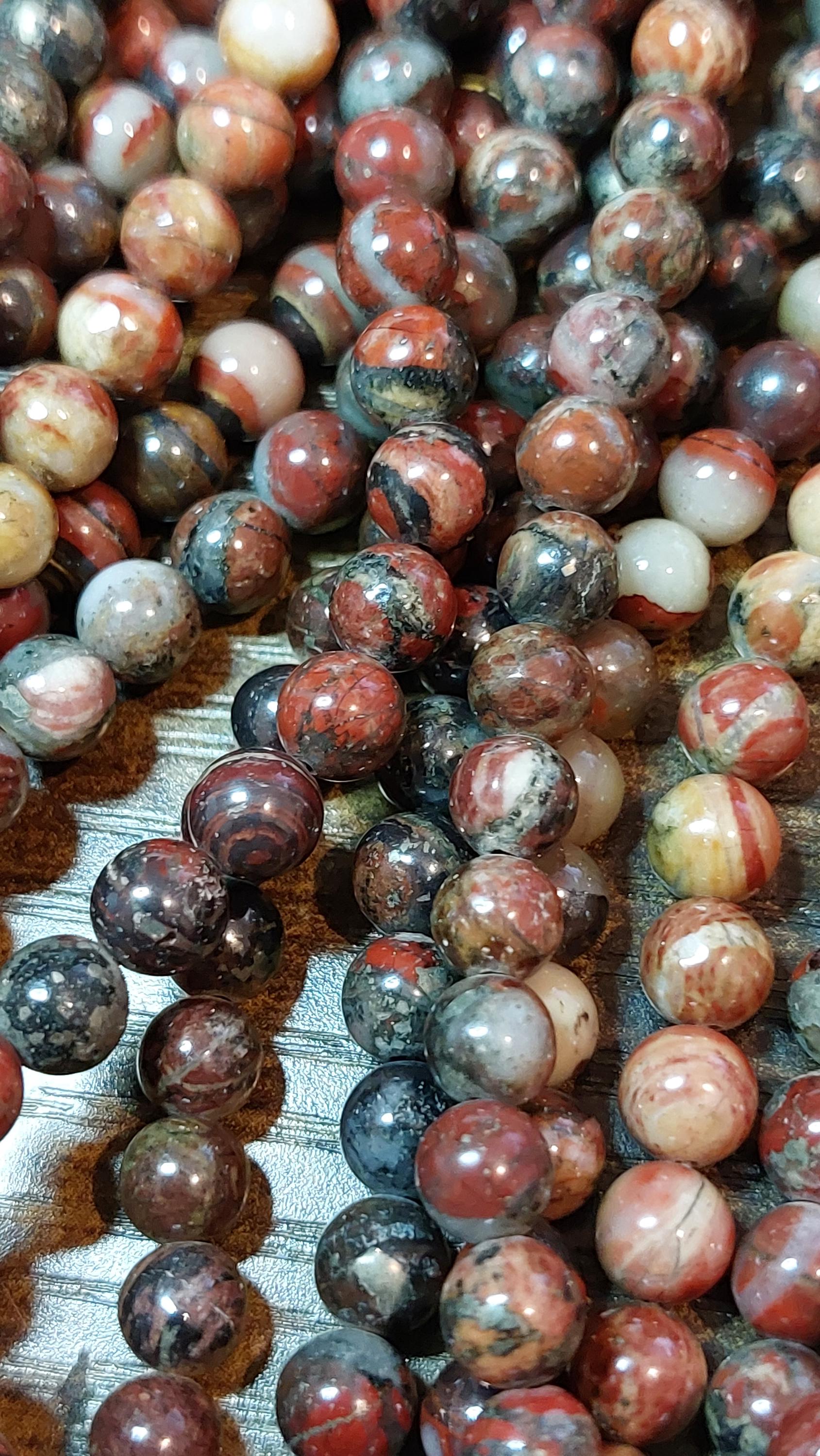 brecciated jasper 6mm beads