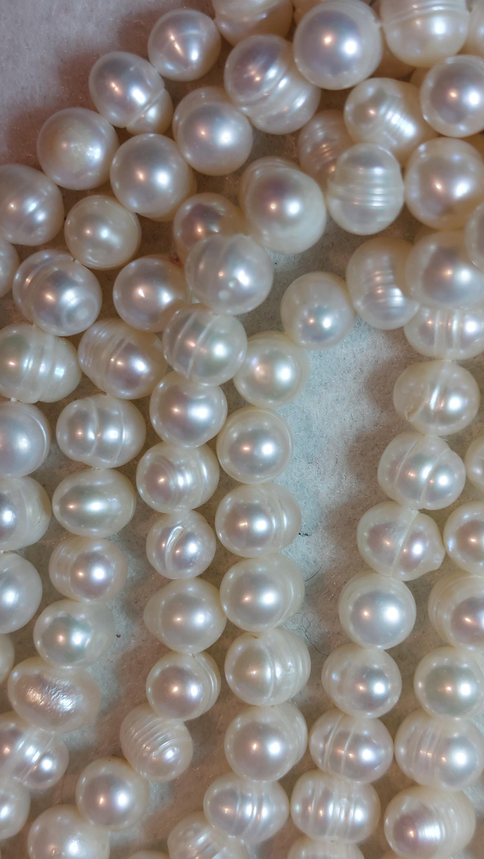 6-7mm natural fresh water pearls  beads, 14 inch strand