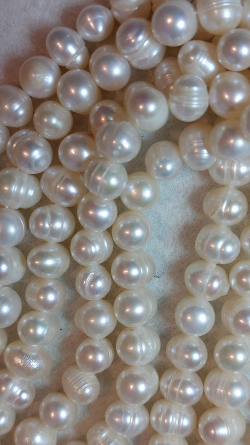 6-7mm natural fresh water pearls  beads, 14 inch strand