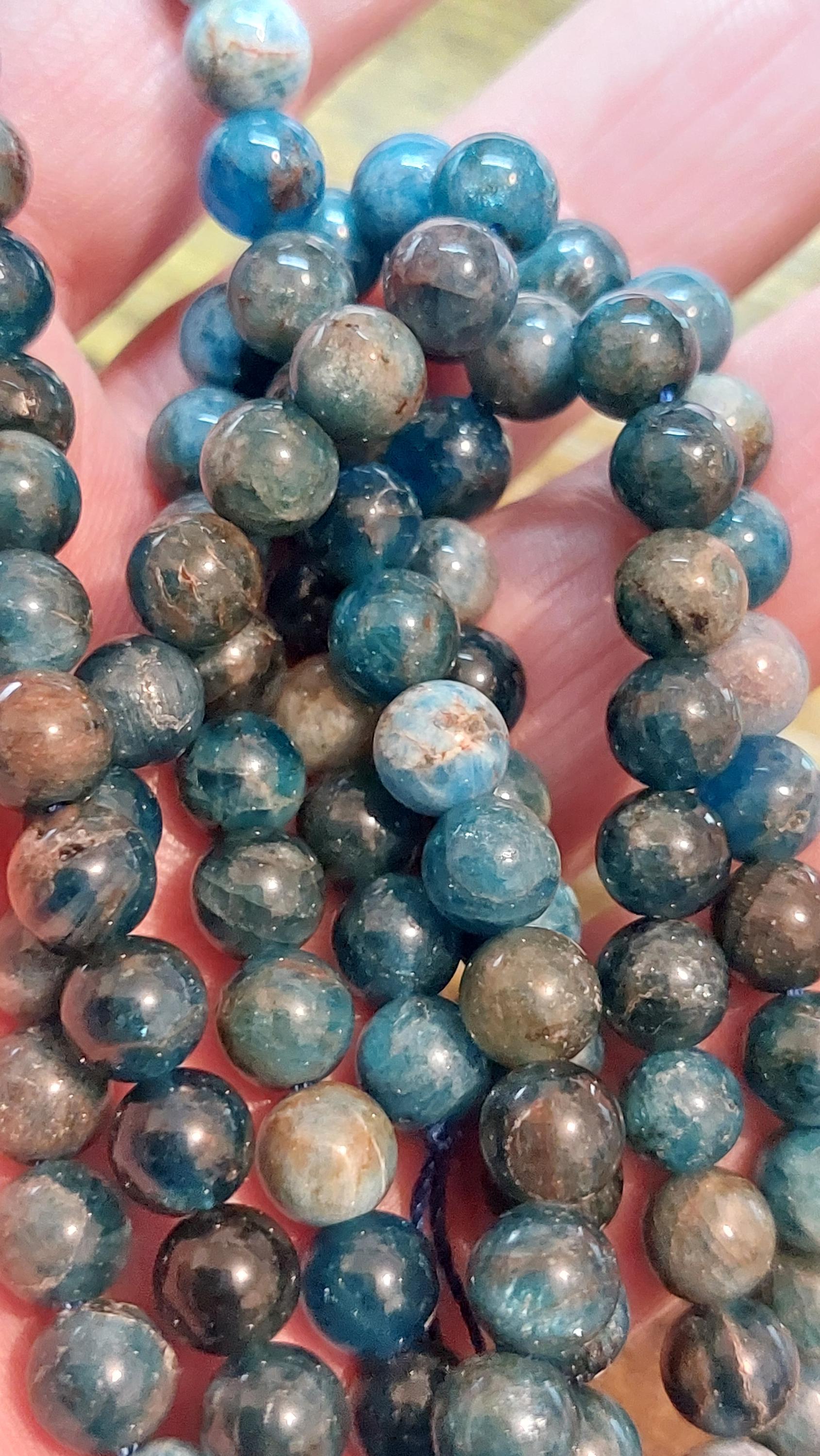 natural apatite beads 6mm