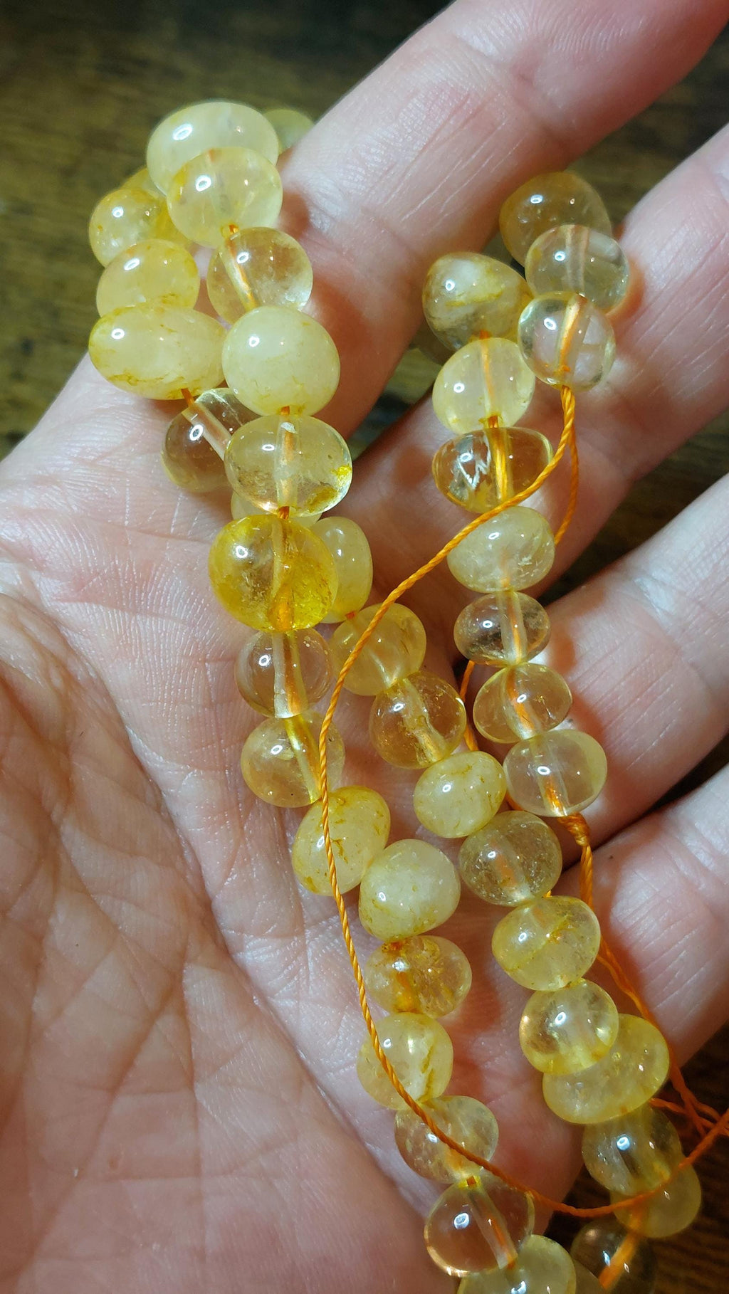 Natural citrine beads nuggets 10-8mm