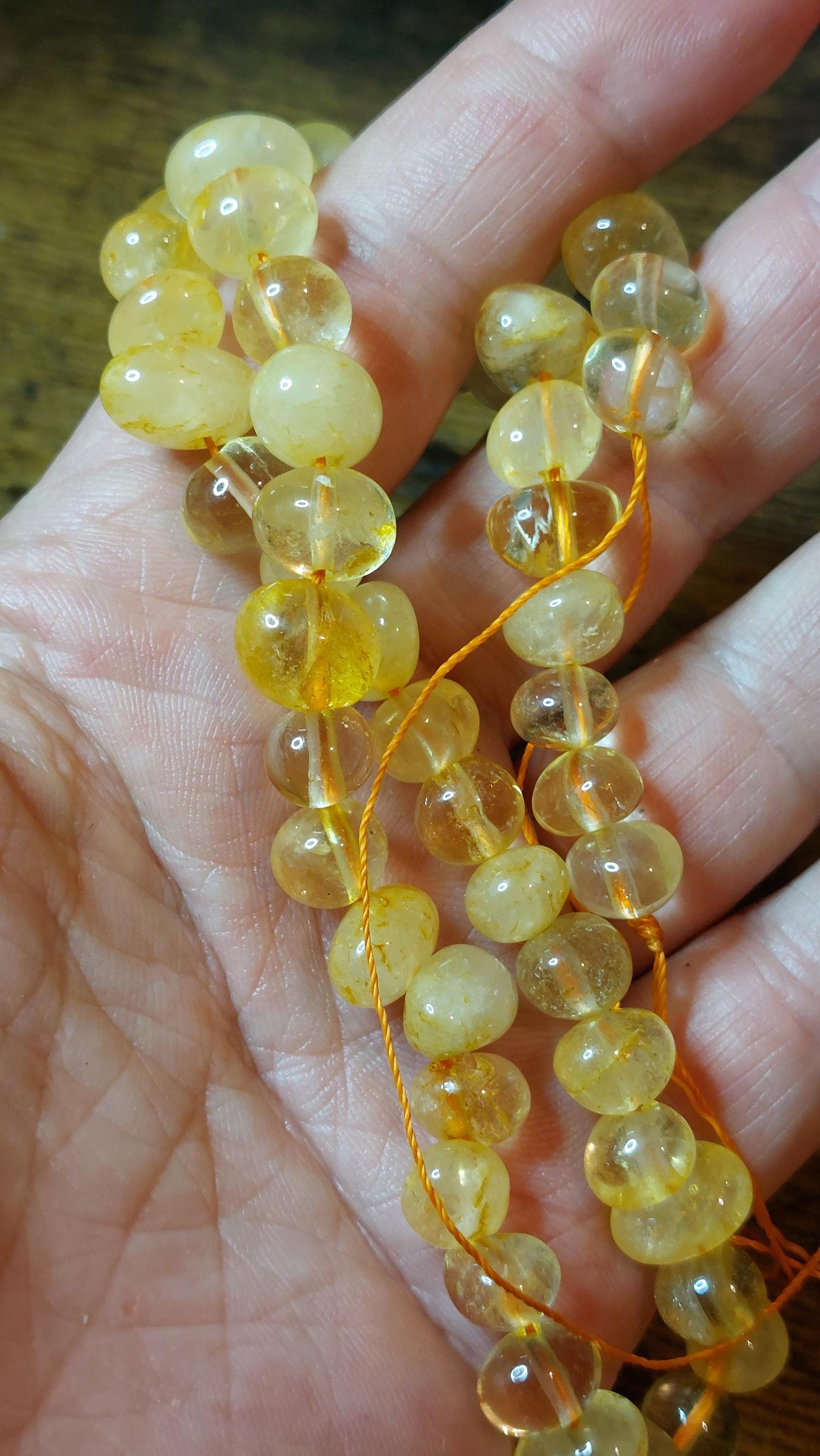 Natural citrine beads nuggets 10-8mm