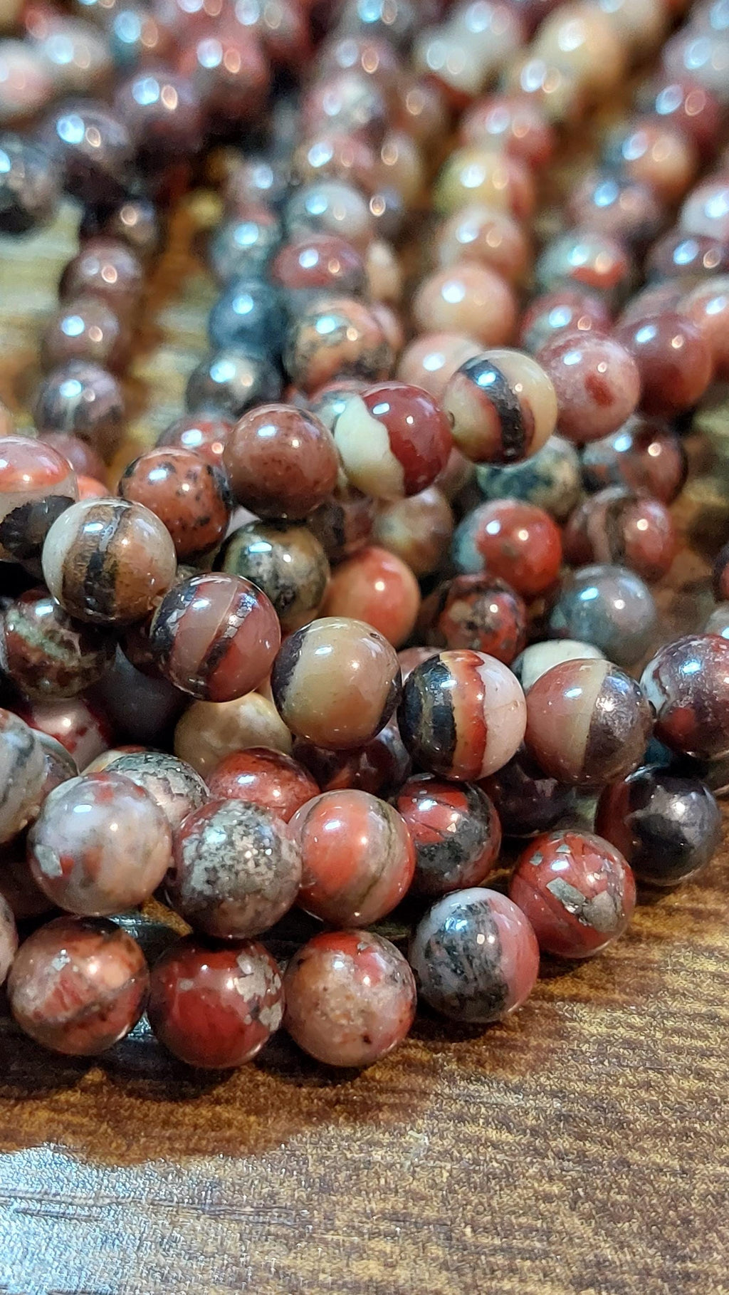 brecciated jasper 6mm beads