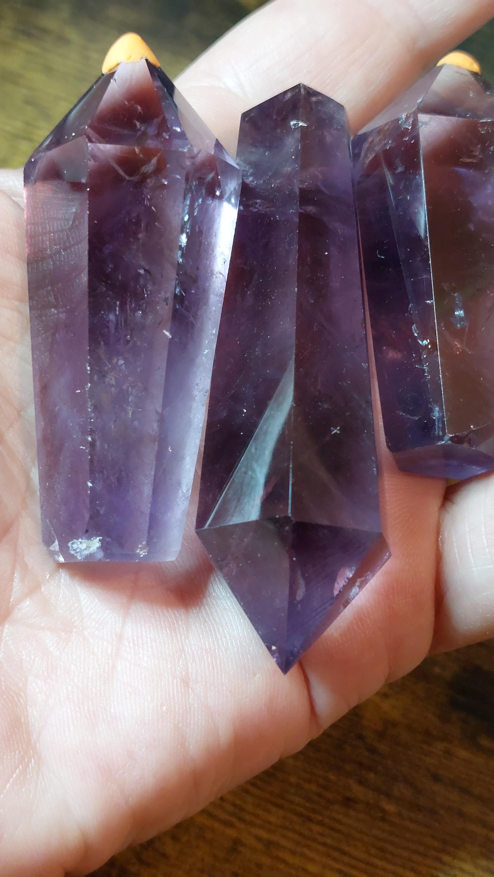 Natural amethyst tower