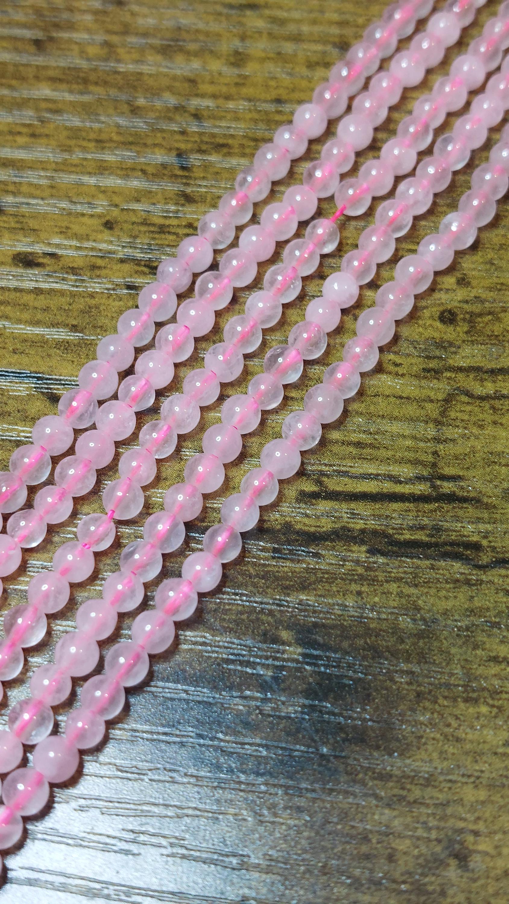 Natural Rose Quartz Beads 4mm
