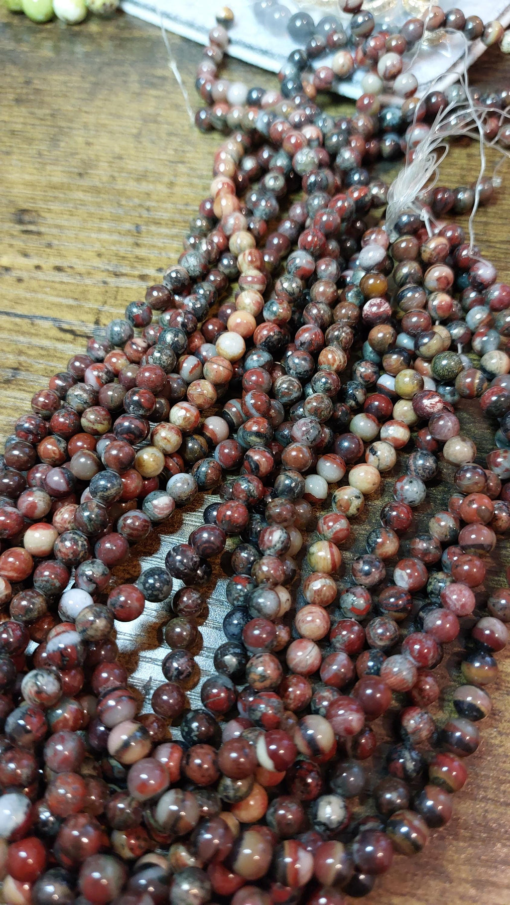 brecciated jasper 6mm beads