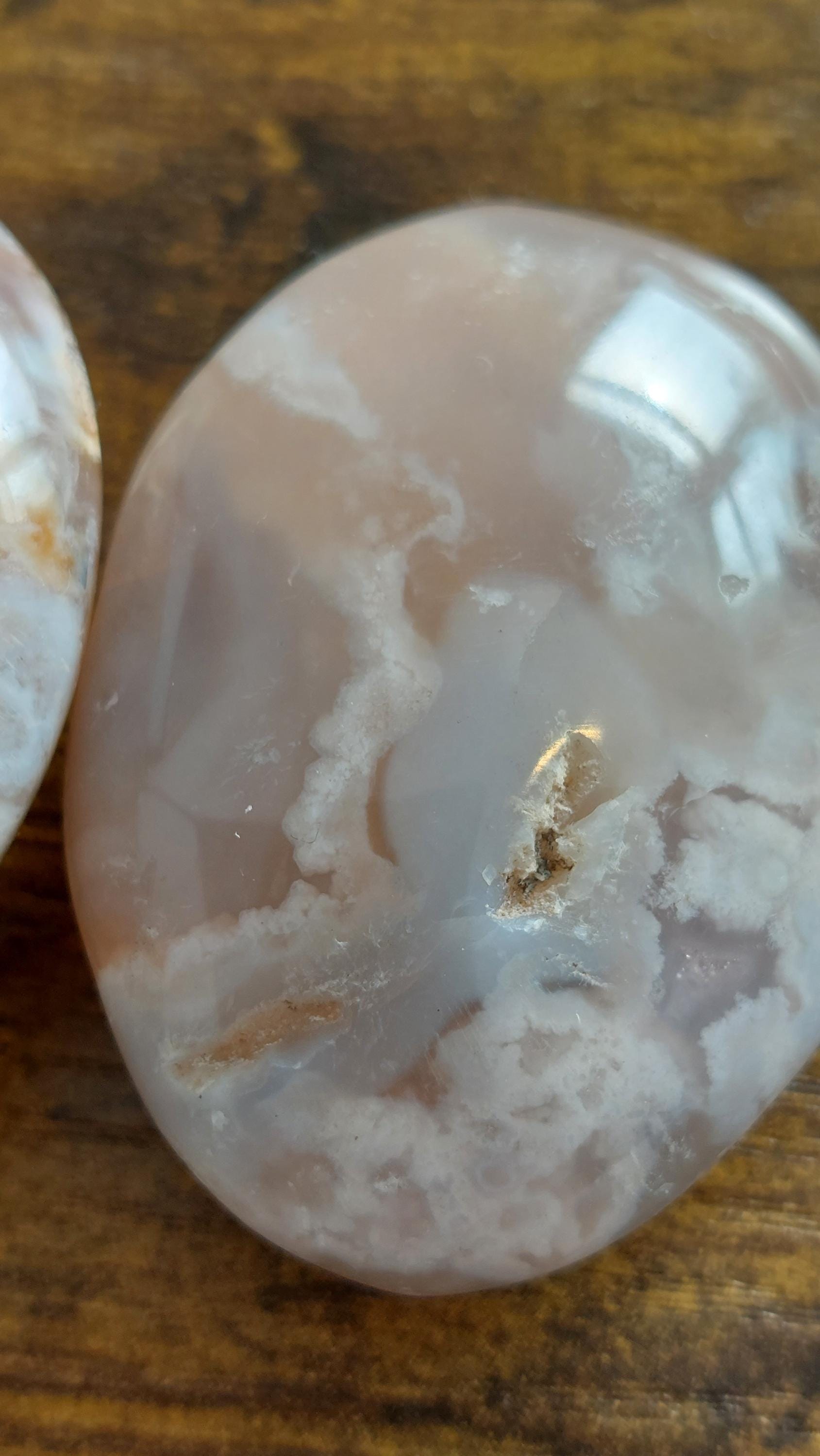 natural flower agate Palmstone
